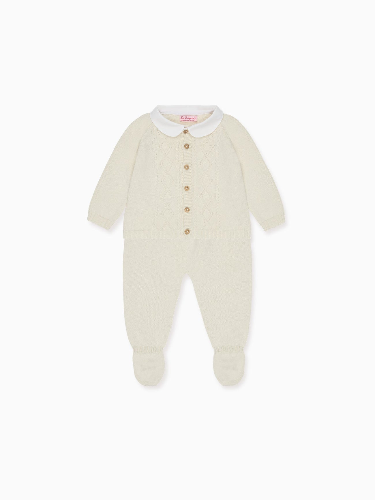 Ivory Marlo Cotton Baby Knitted Set