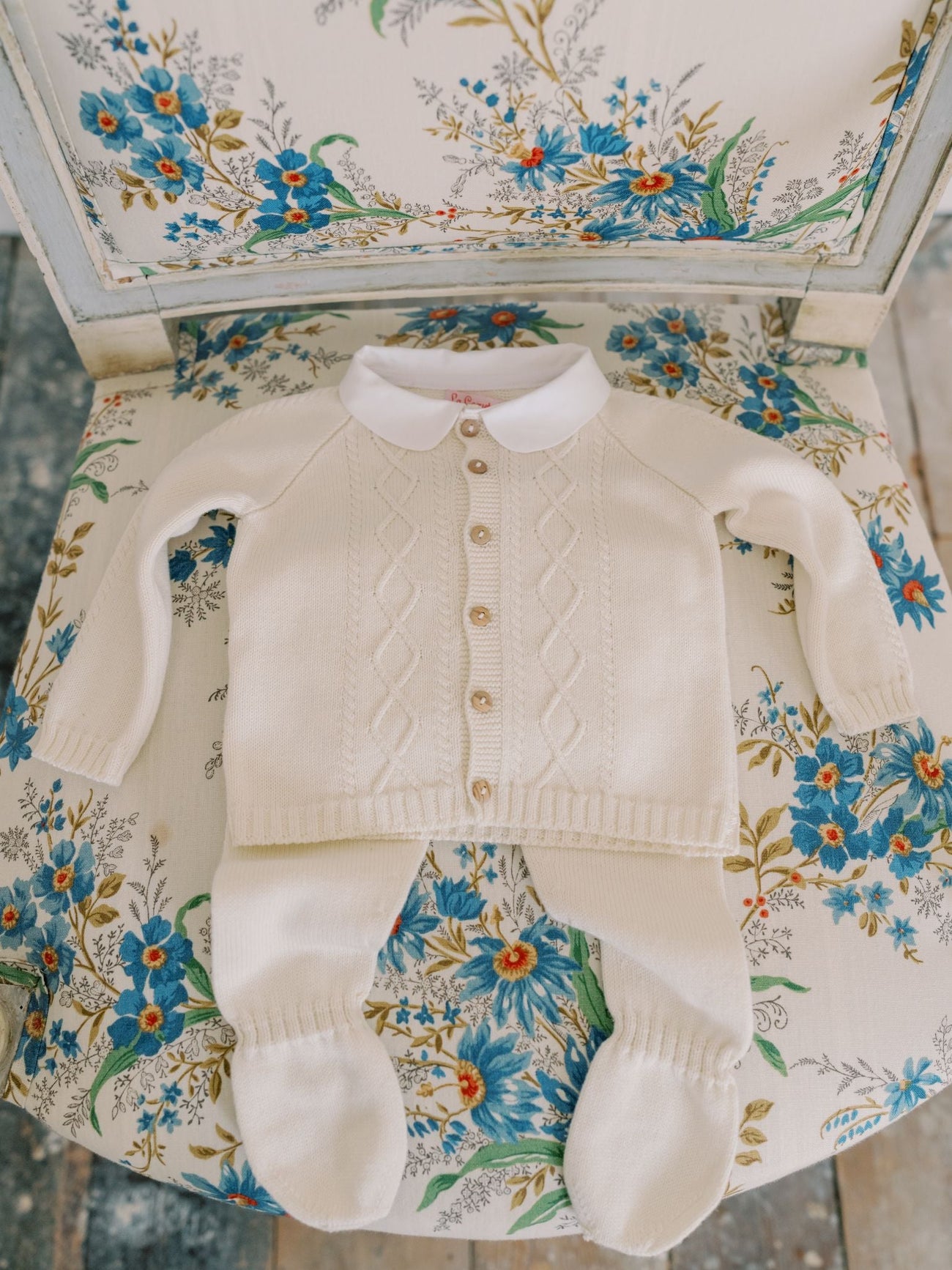 Ivory Marlo Cotton Baby Knitted Set