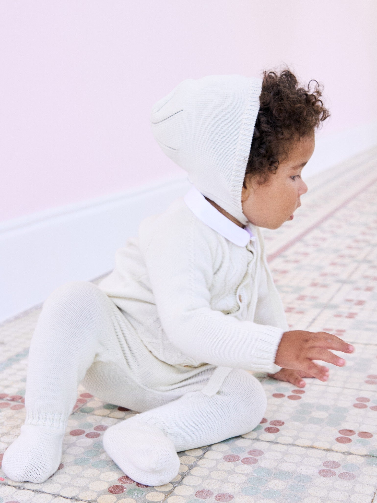 Ivory Marlo Cotton Baby Knitted Set