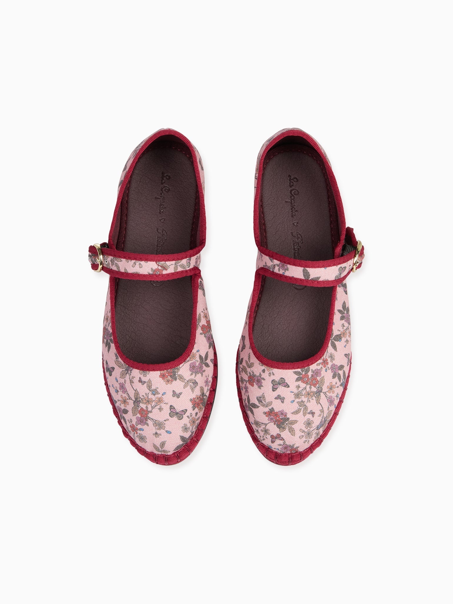 Flabelus x La Coqueta Woman Pink Floral Mary Jane Shoes