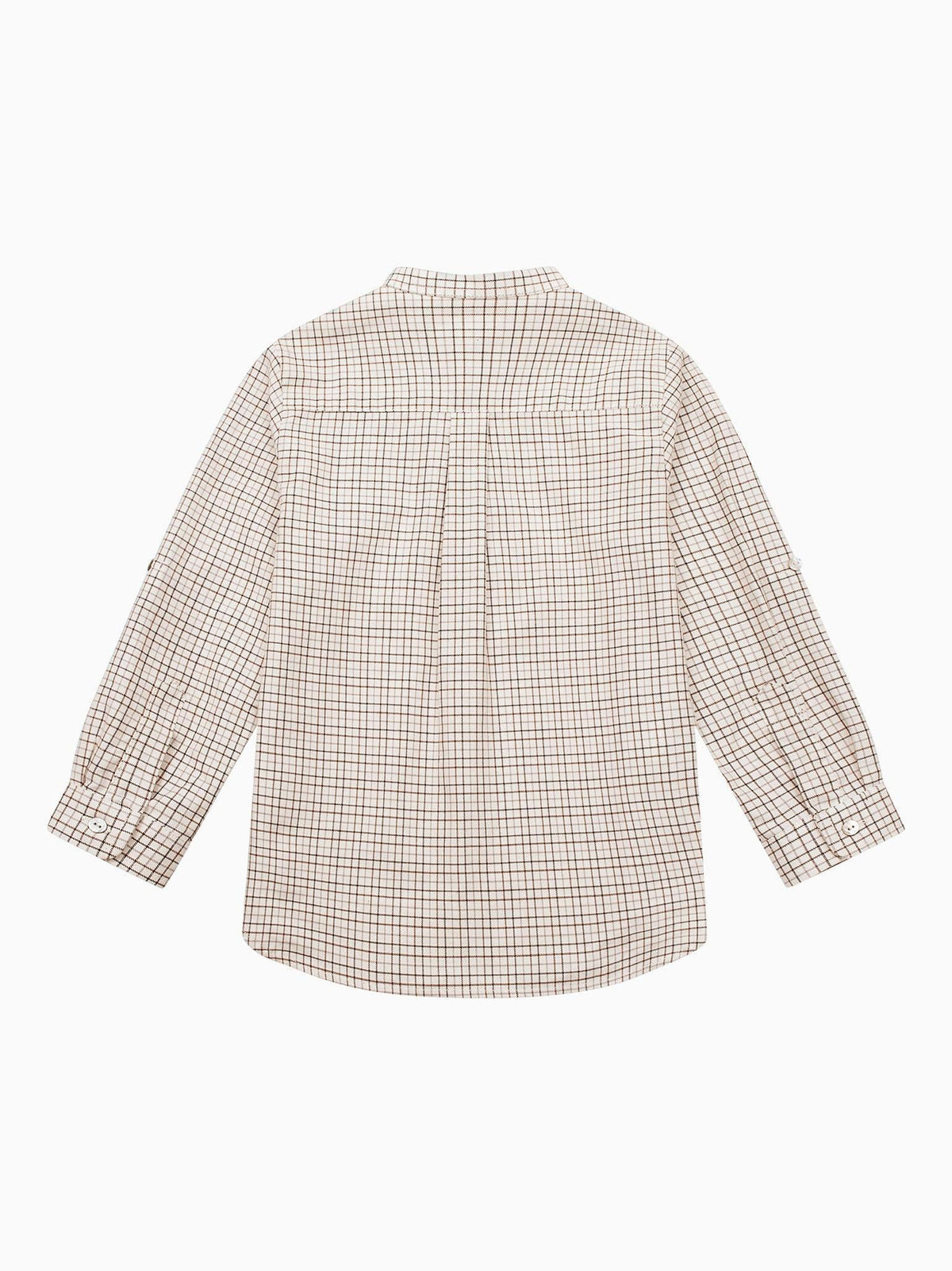 Caramel Check Mateo Long Sleeve Boy Shirt