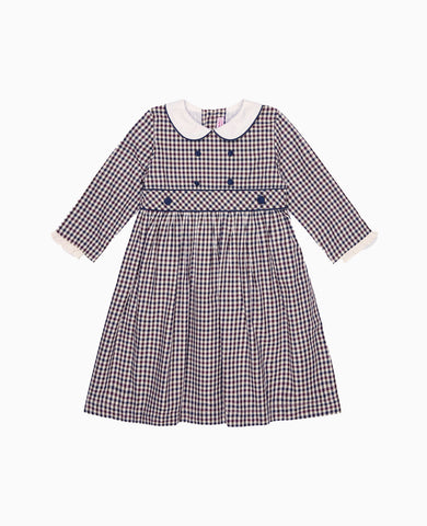 Burgundy Check Melissa Girl Dress