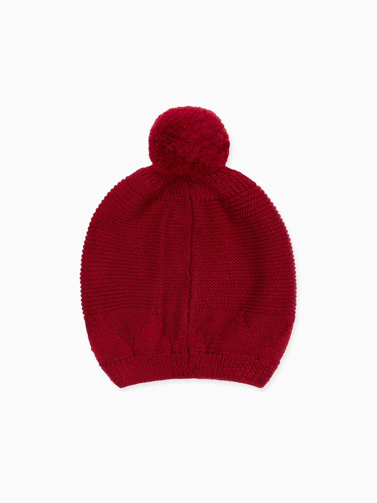 Burgundy Merino Kids Bobble Hat