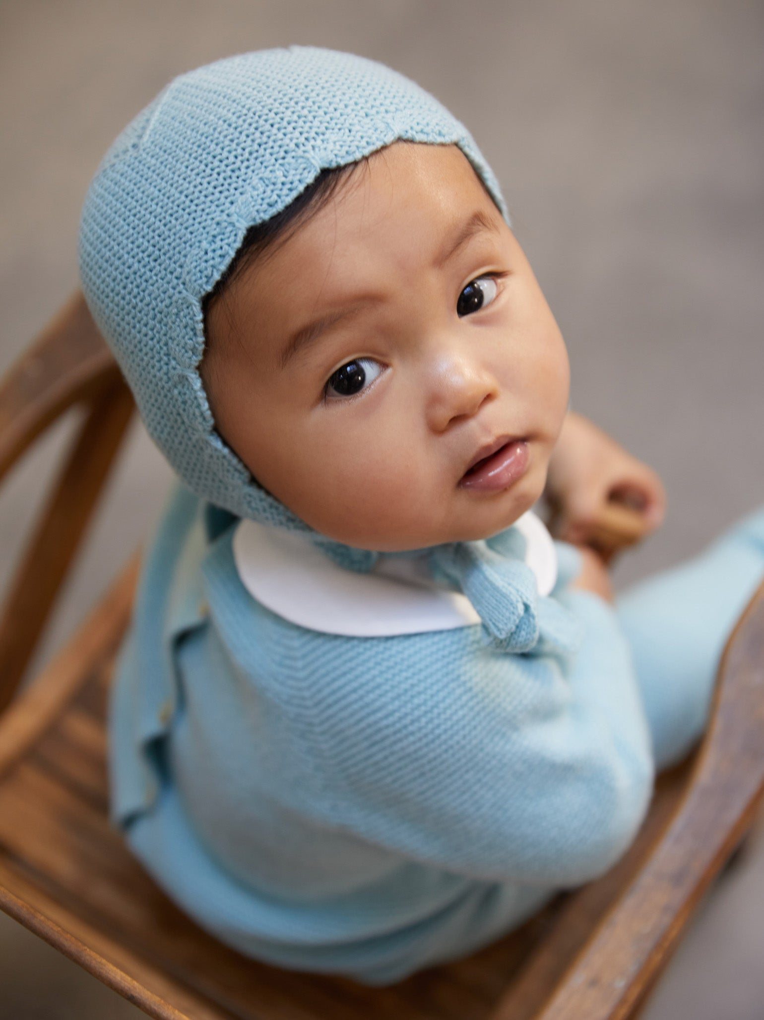 Sage Green Ramona Cashmere Baby Bonnet