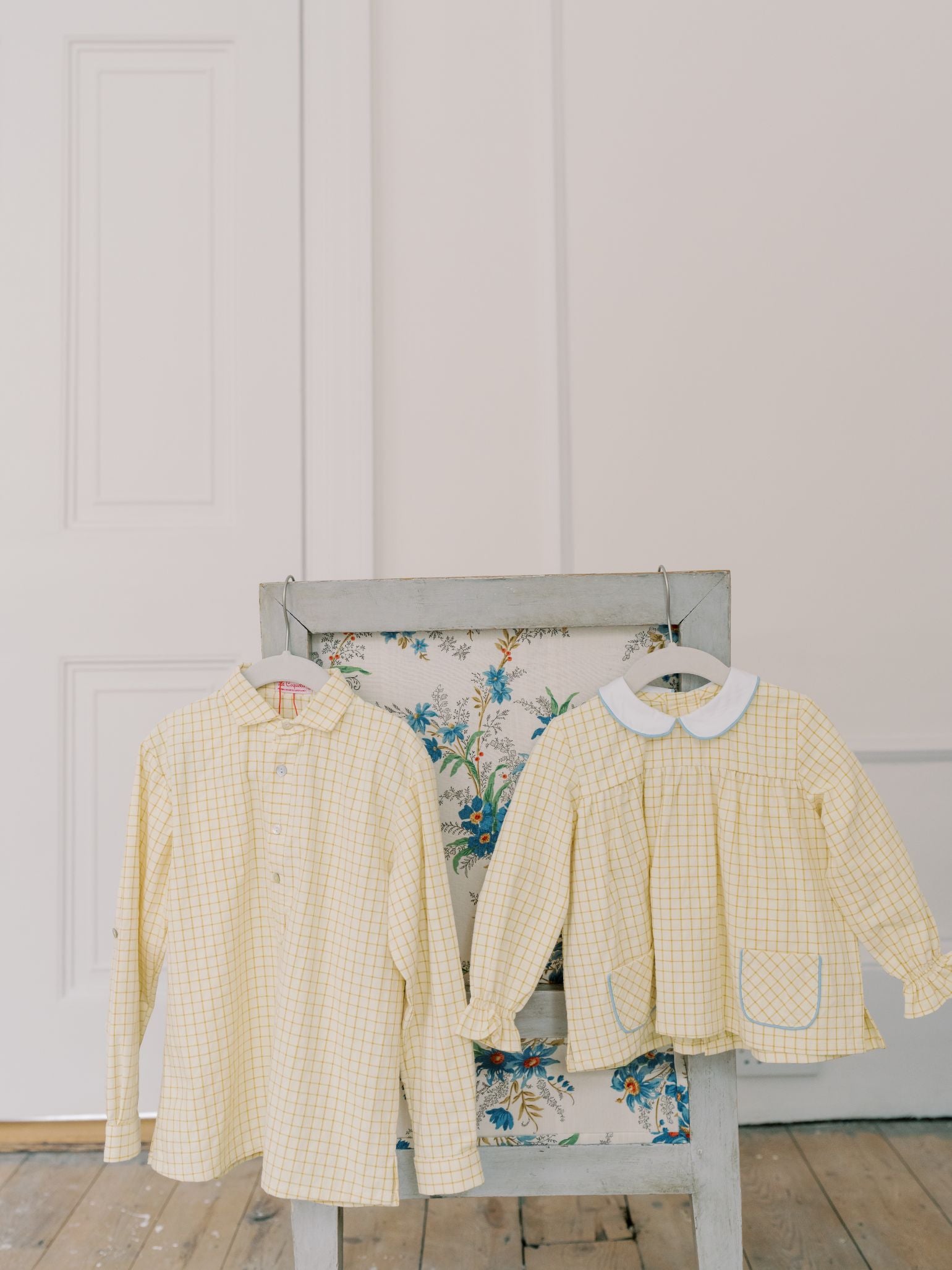 Yellow Check Miguel Long Sleeve Boy Shirt