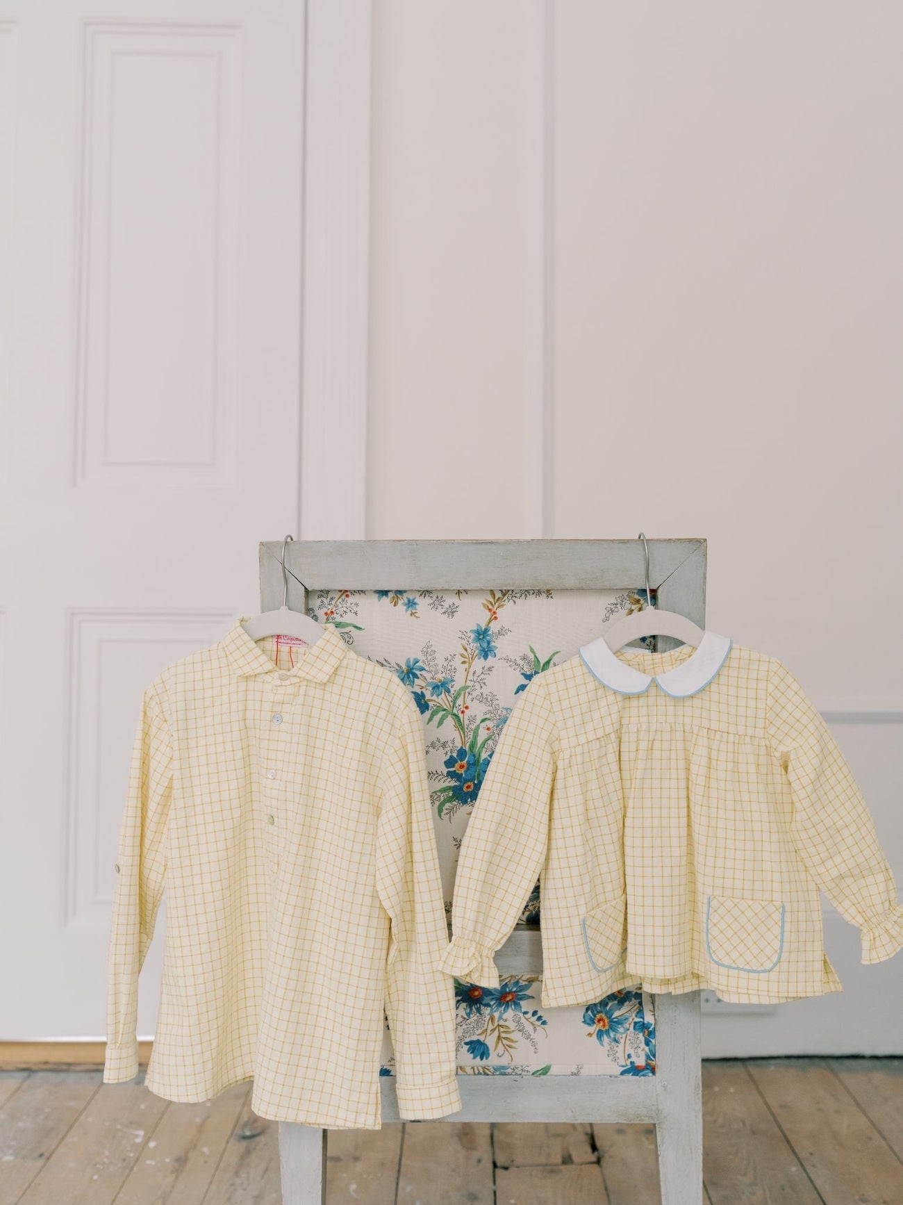 Yellow Check Sol Baby Shirt