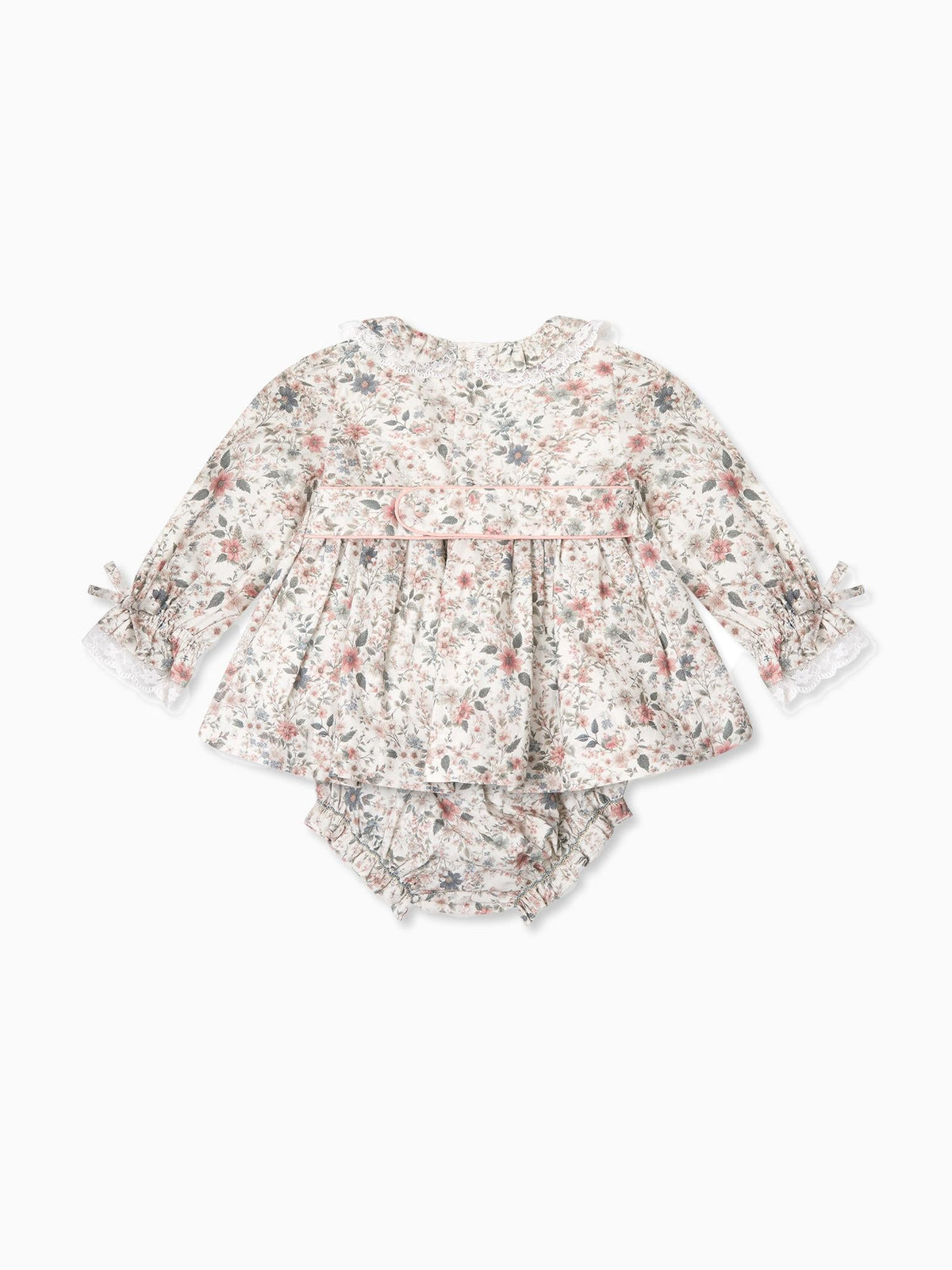 Ivory Floral Milla Baby Girl Hand-Smocked Set