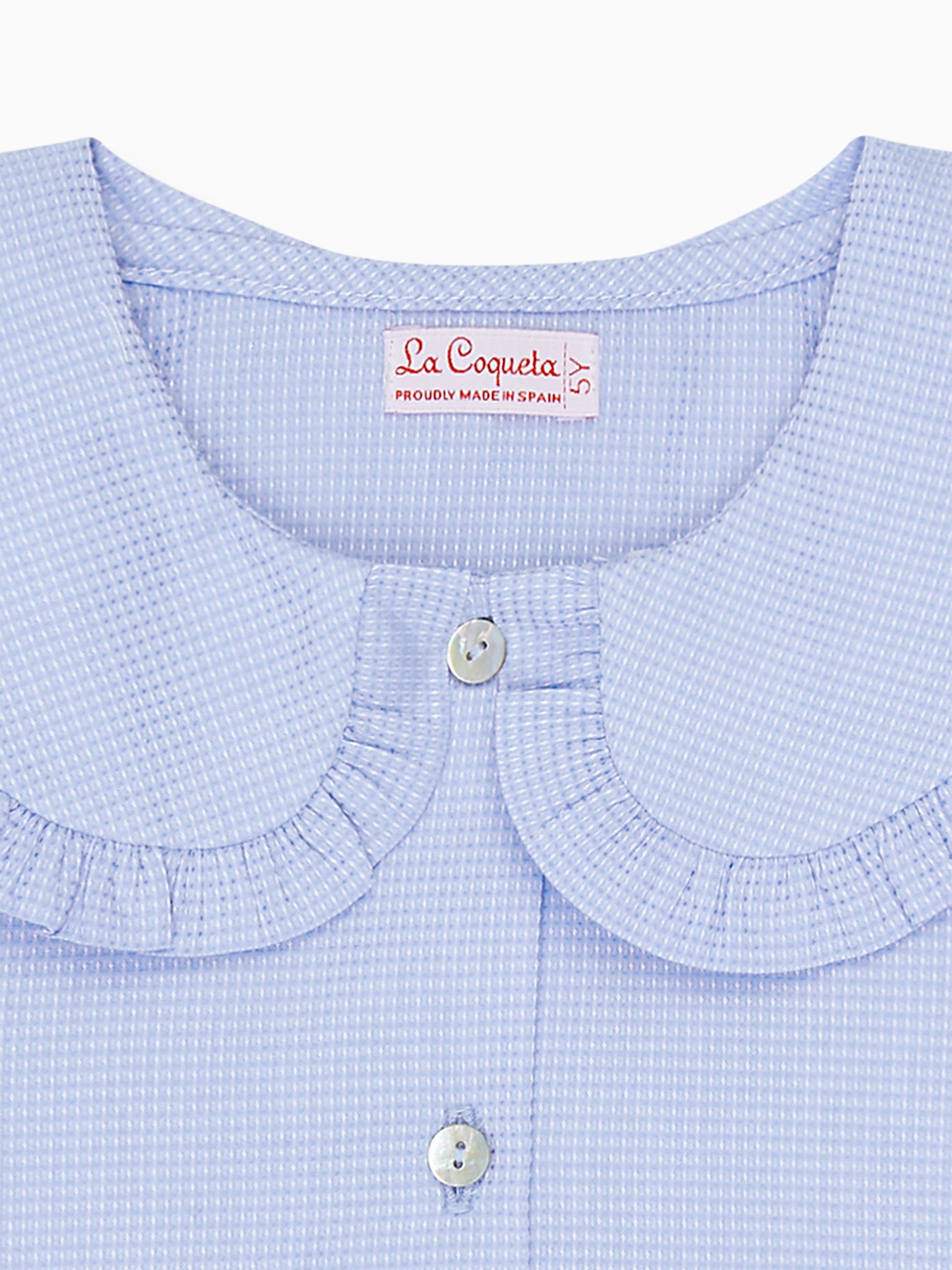Blue Miriam Long Sleeve Girl Shirt