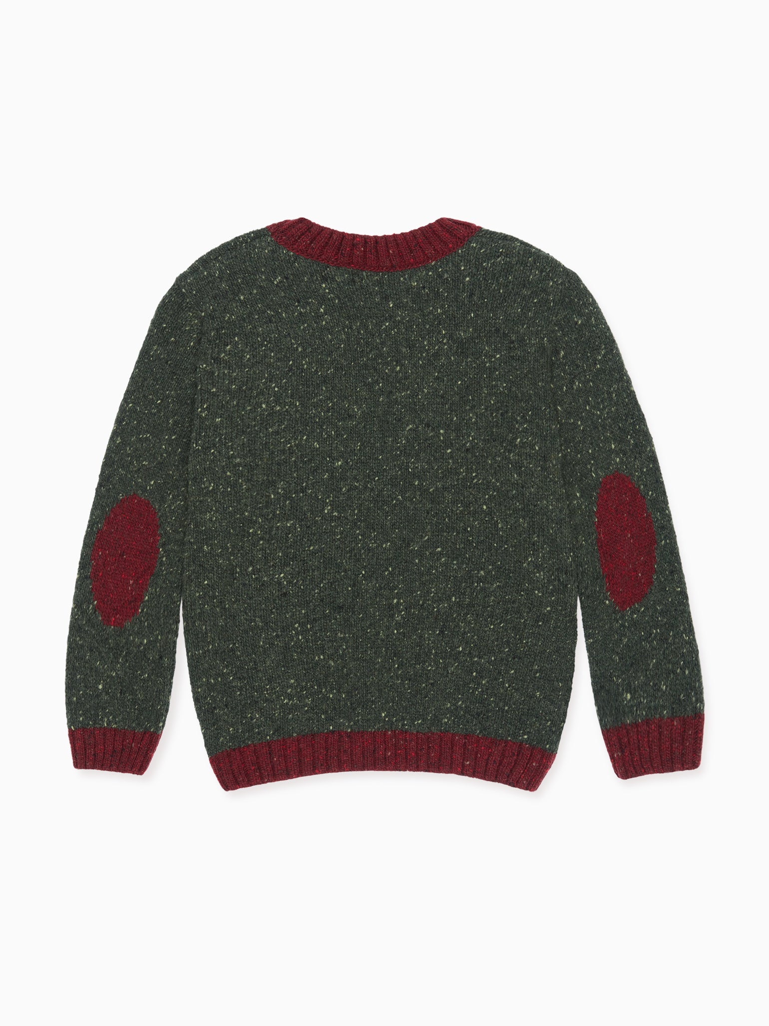 Olive Mirlo Merino Boy Jumper
