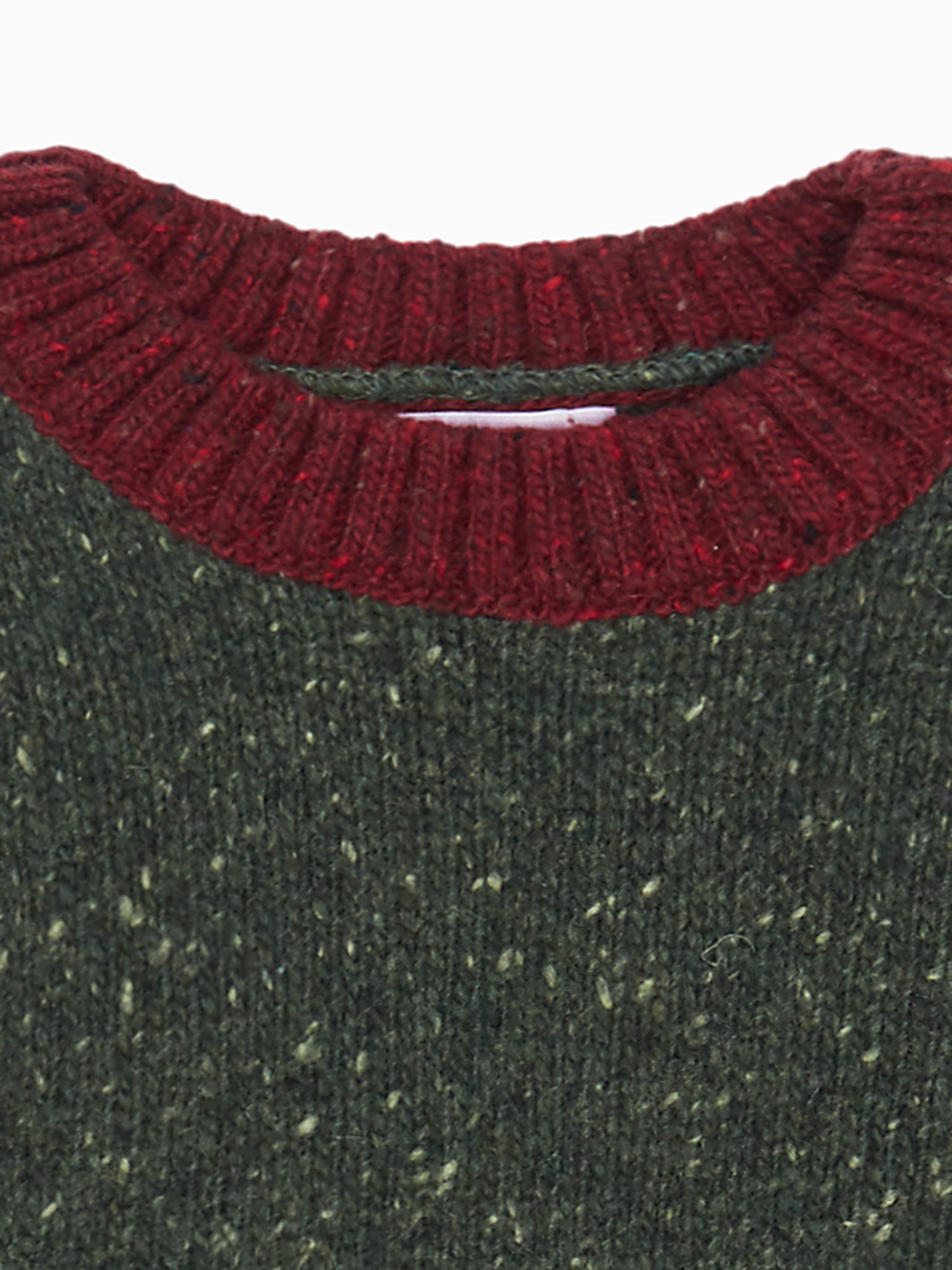 Olive Mirlo Merino Boy Jumper