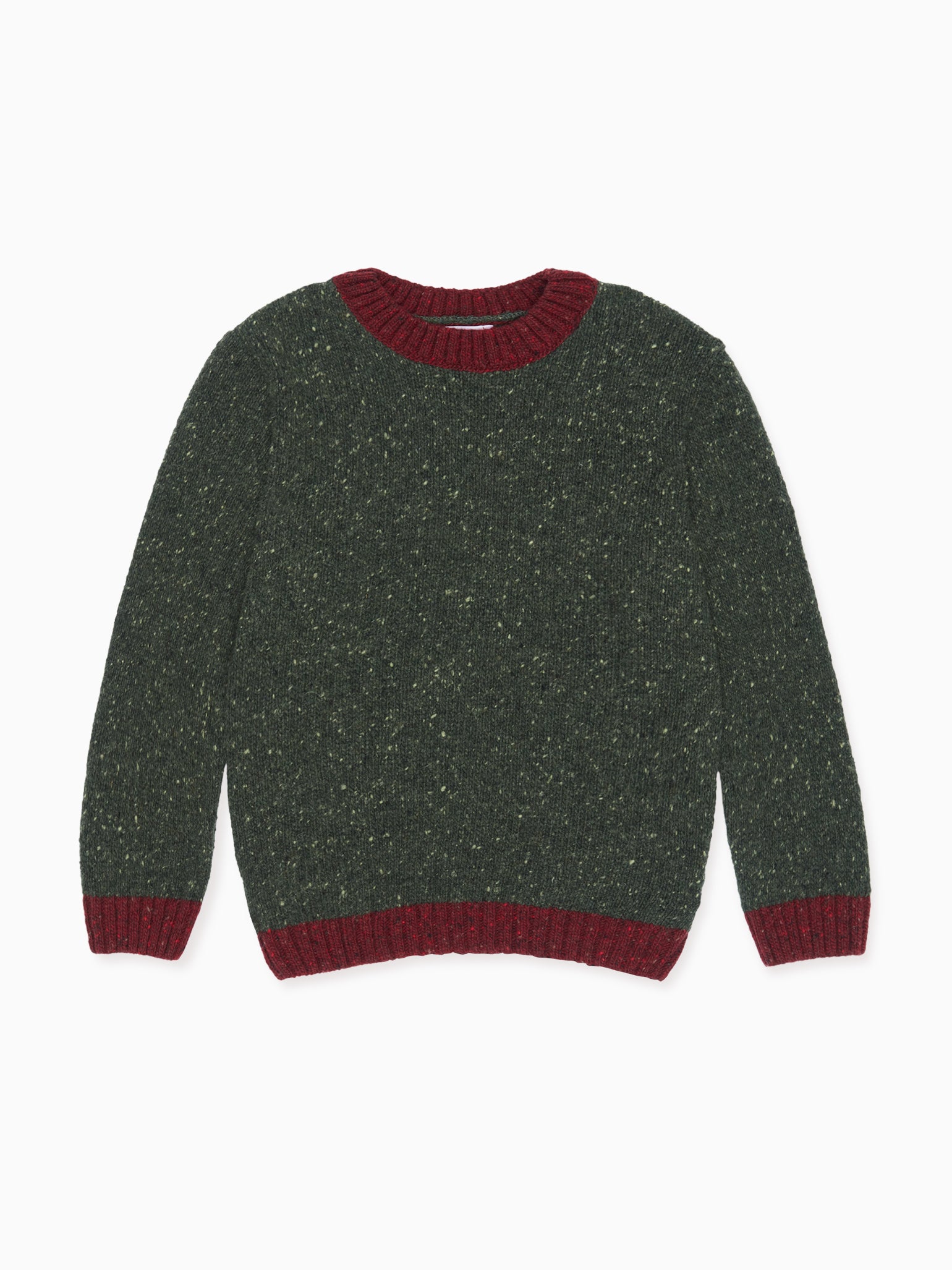 Olive Mirlo Merino Boy Jumper