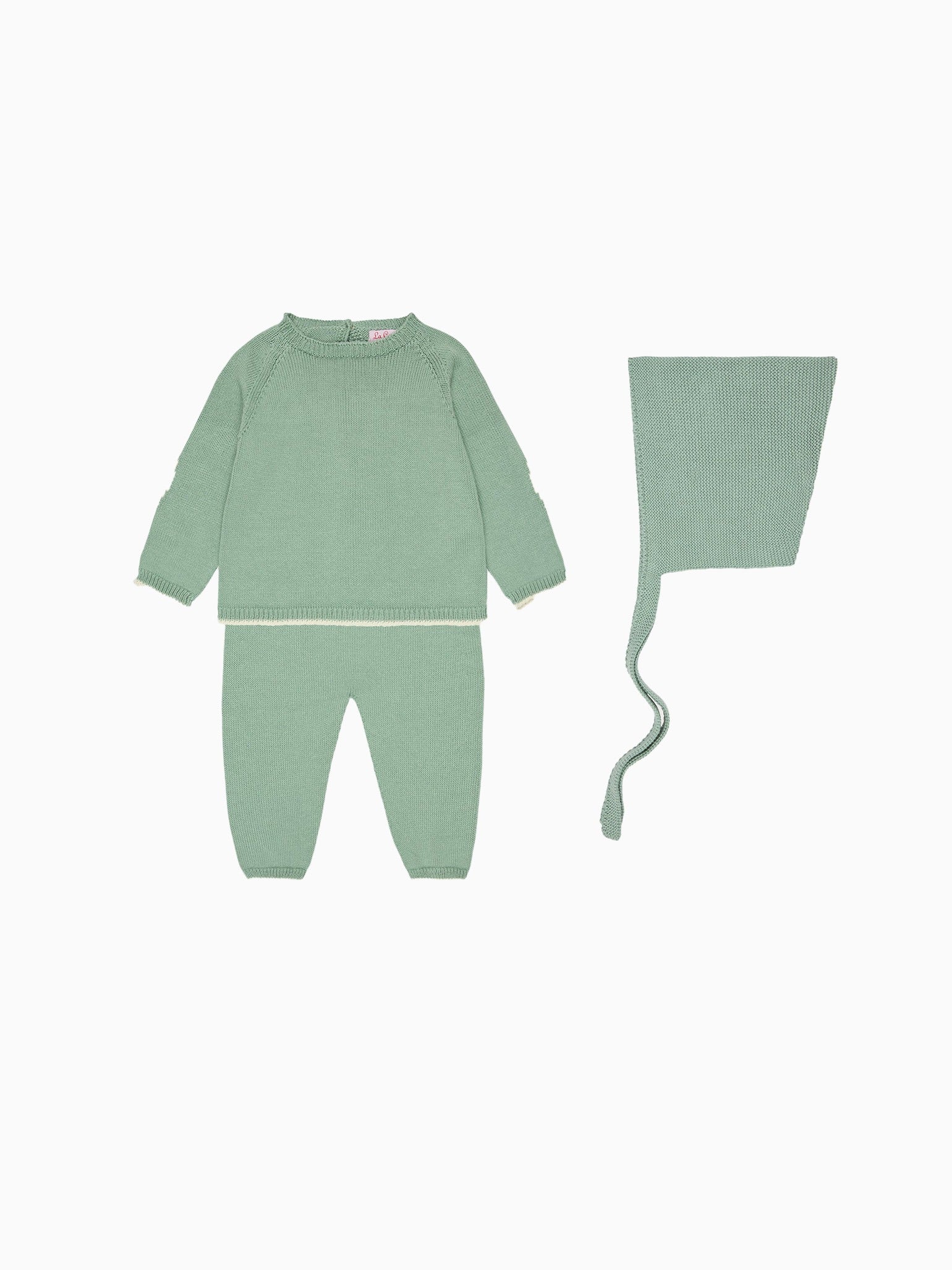 Sage Mirlo Cotton Baby Knitted Gift Box Set
