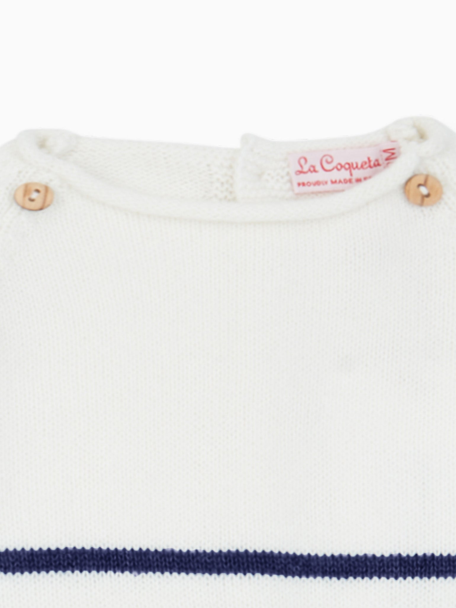 Blue Stripe Monda Cotton Baby Knitted Set
