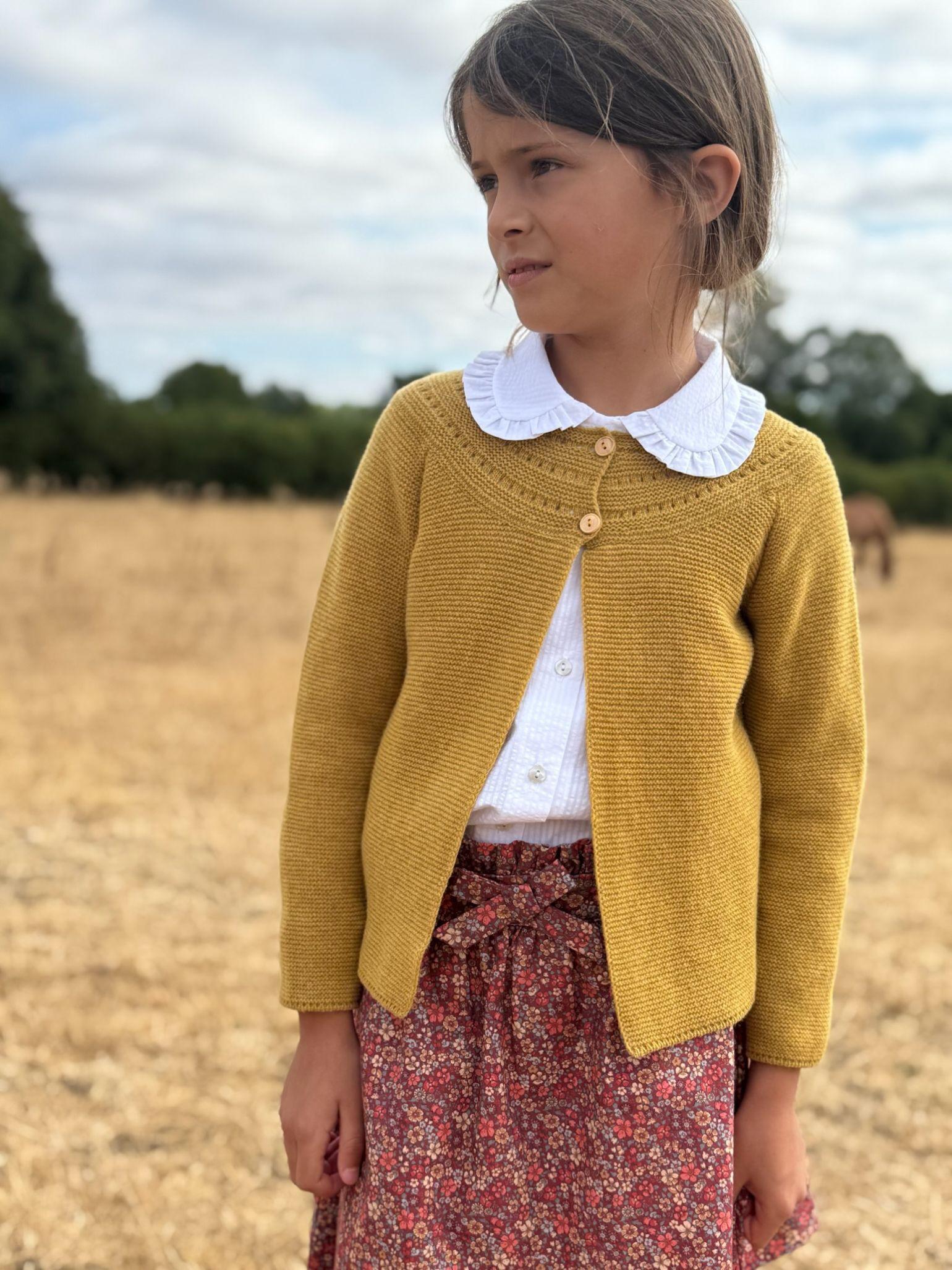 Terracotta Floral Amalia Girl Skirt