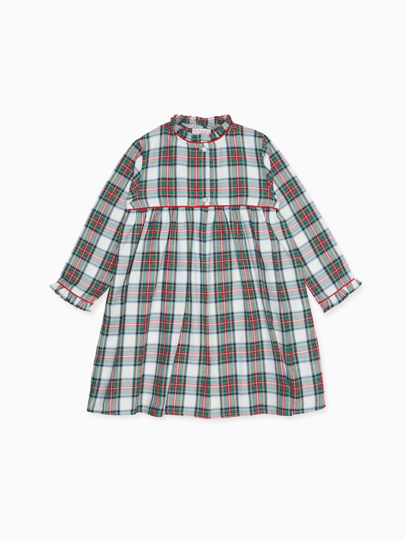 Ivory Tartan Navidad Girl Nightgown