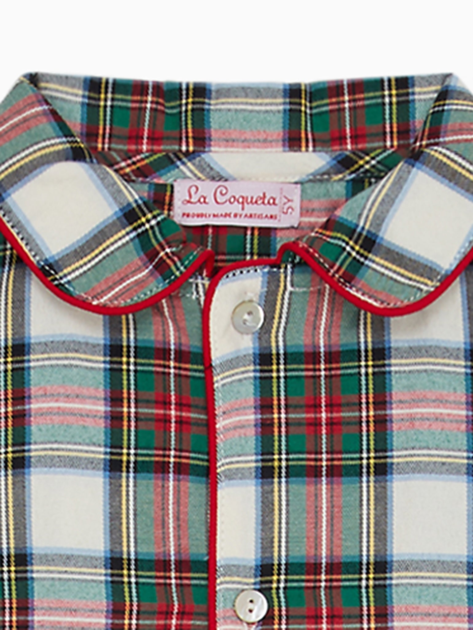 Ivory Tartan Navidad Kids Pyjamas