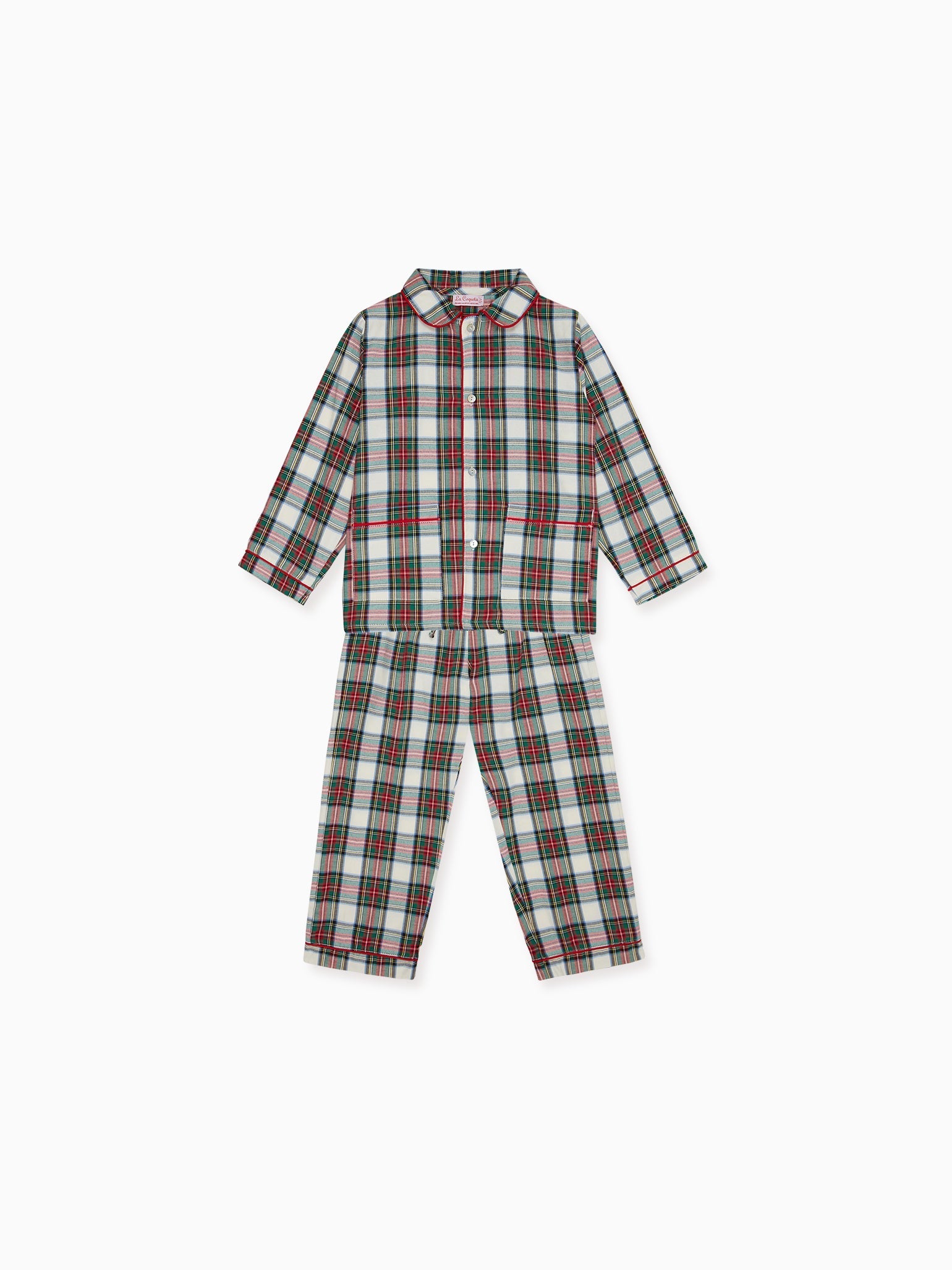 Ivory Tartan Navidad Kids Pyjamas
