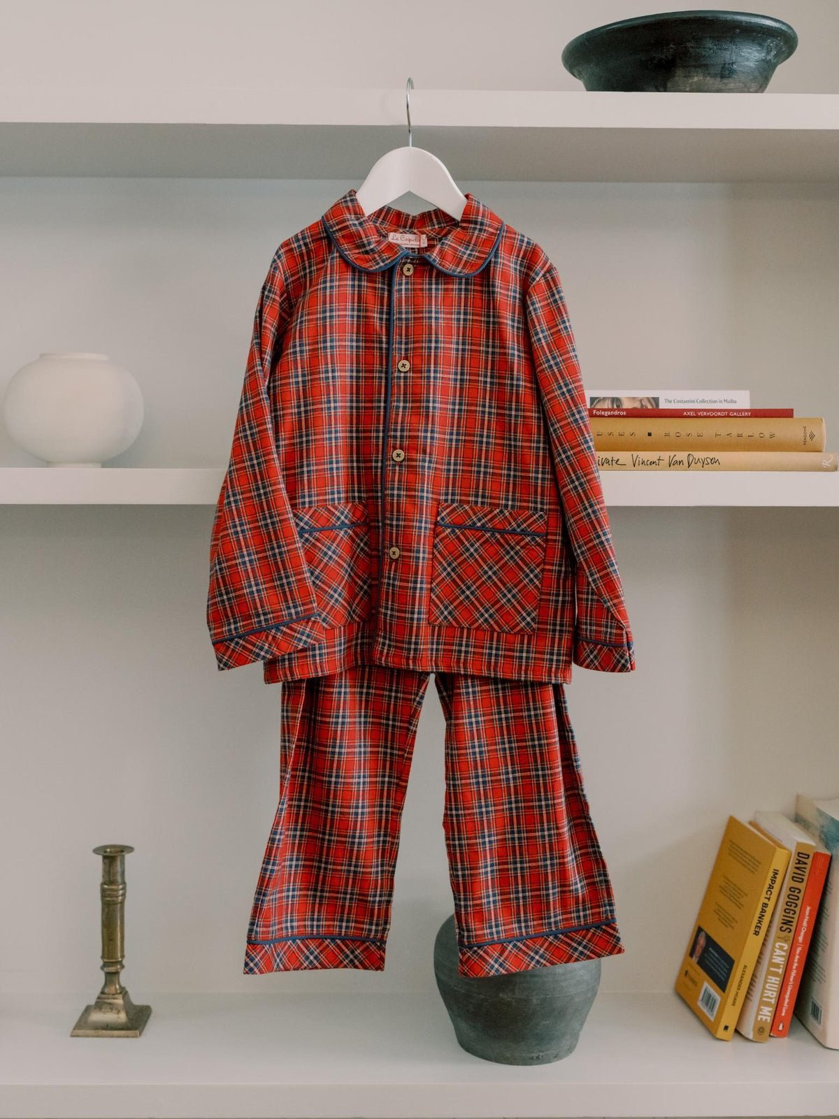 Red Tartan Navidad Kids Pyjamas