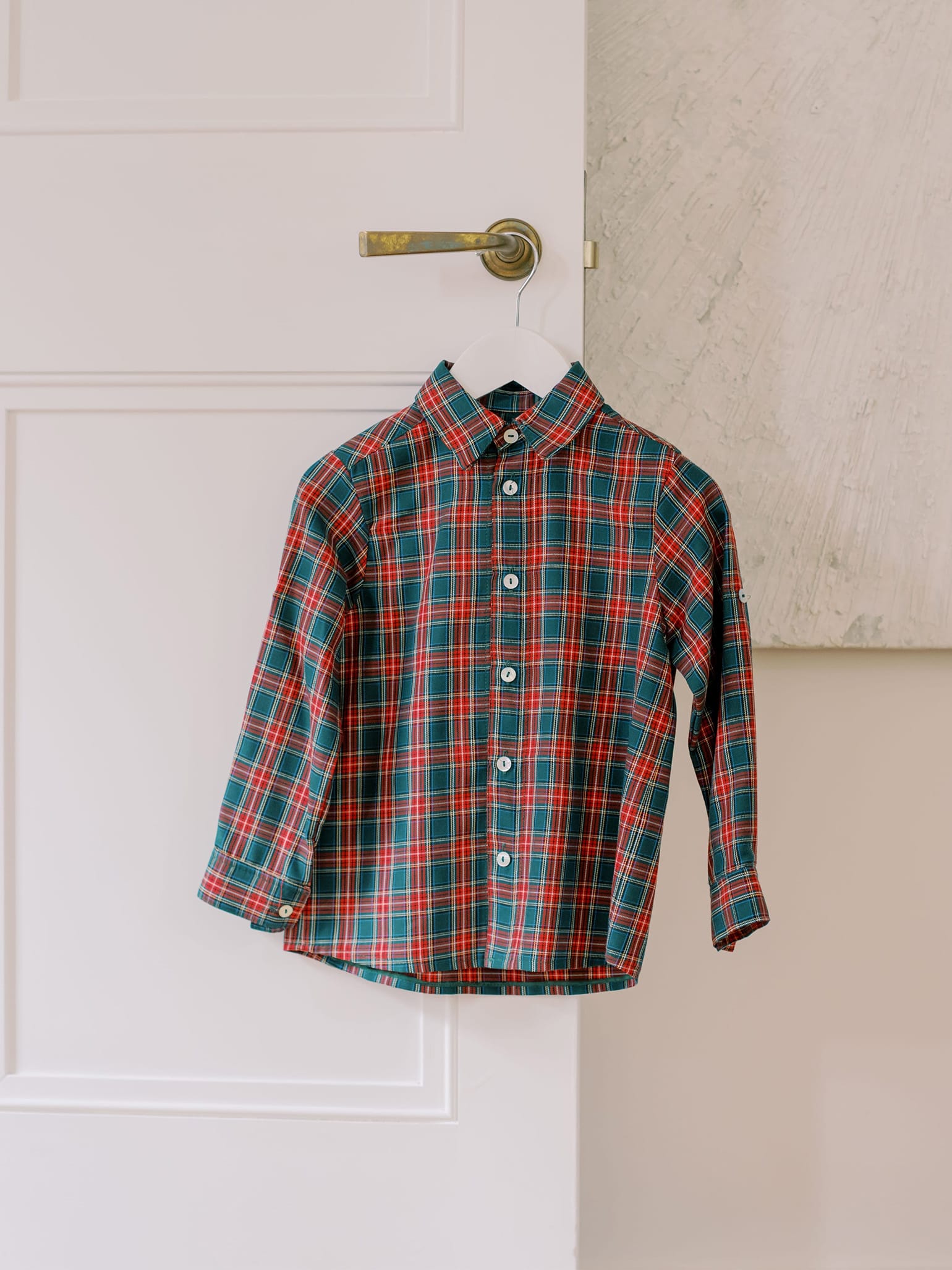Green Tartan Nico Long Sleeve Boy Shirt