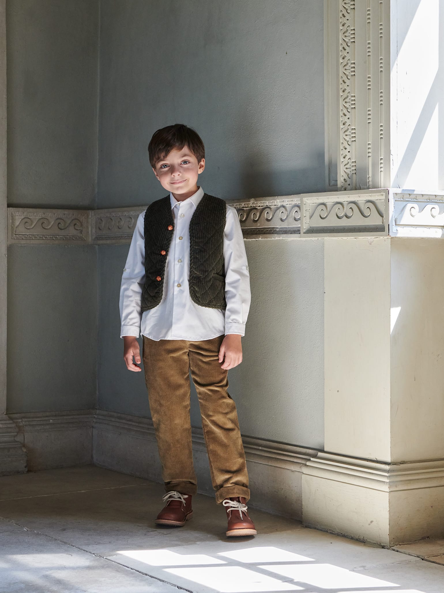 Beige Benito Boy Trousers