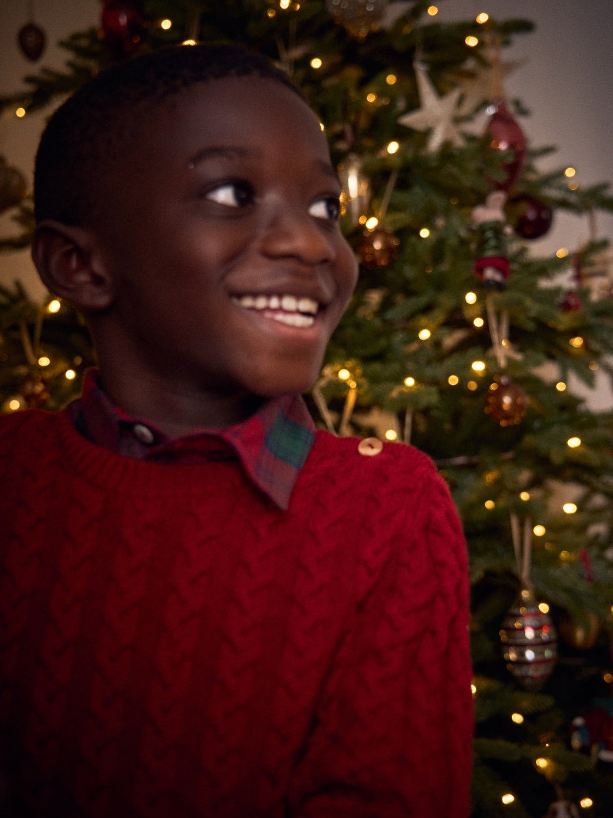 Burgundy Teo Merino Kids Jumper