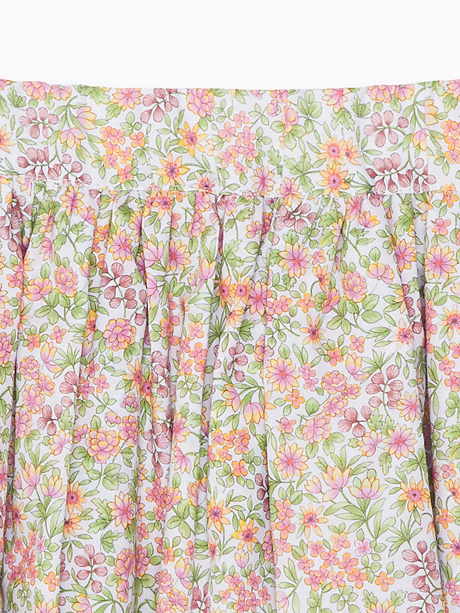 Pink Floral Ninah Girl Cotton Skirt