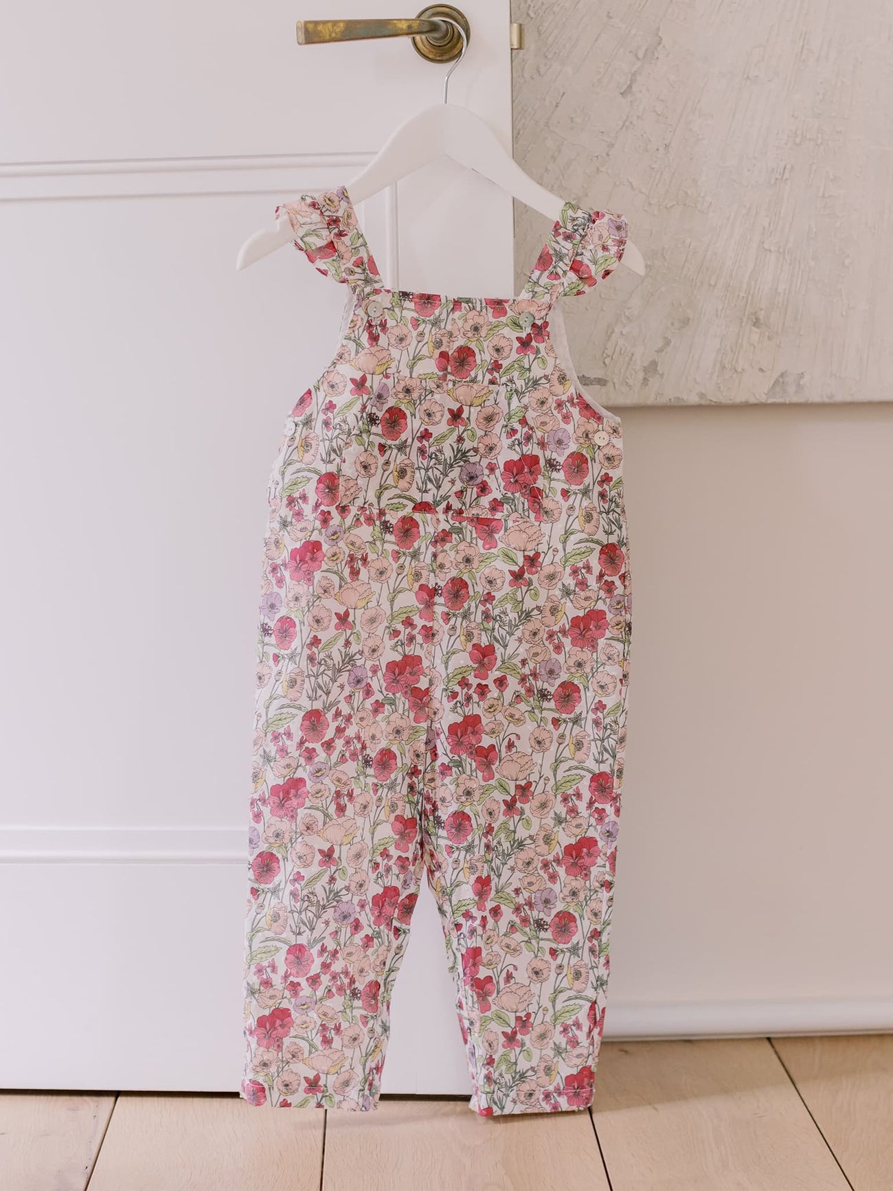 Pink Poppies Nova Baby Girl Dungarees