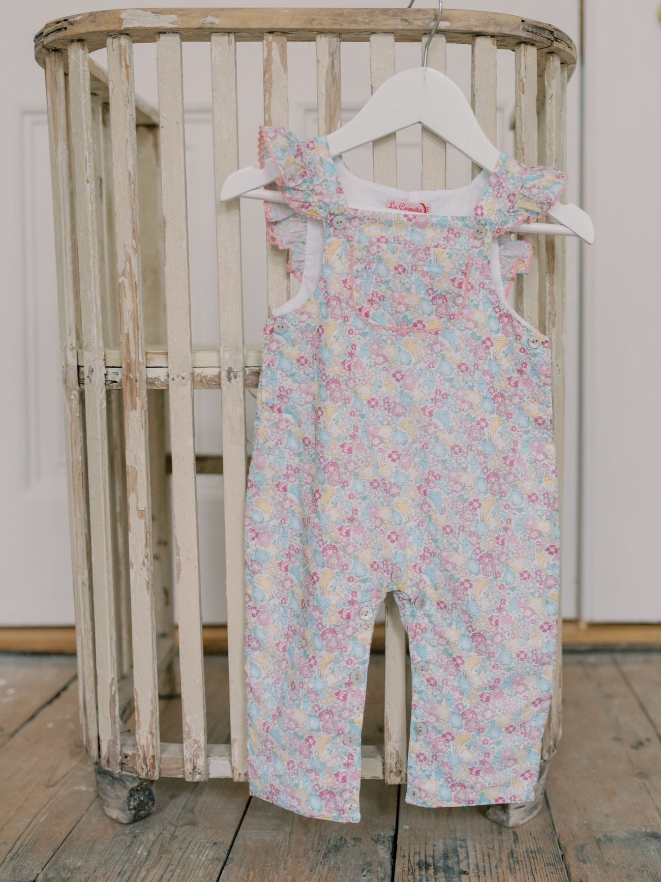 Pink Bunny Nova Baby Dungarees