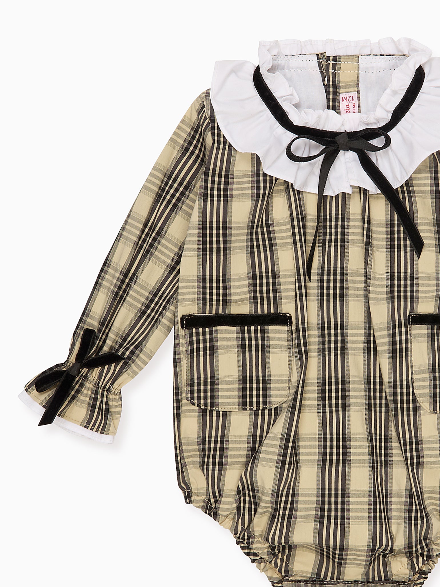 Sand Check Odisea Baby Girl Romper