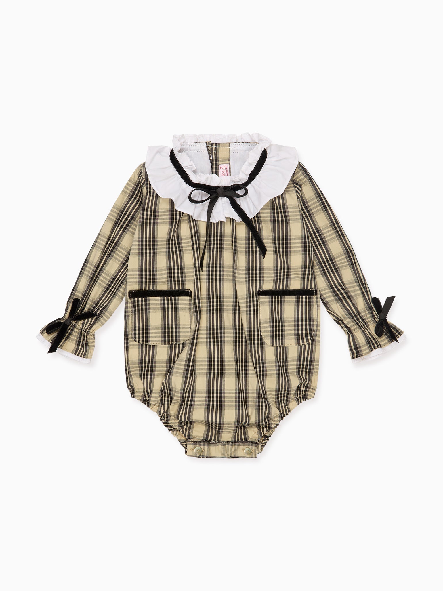 Sand Check Odisea Baby Girl Romper