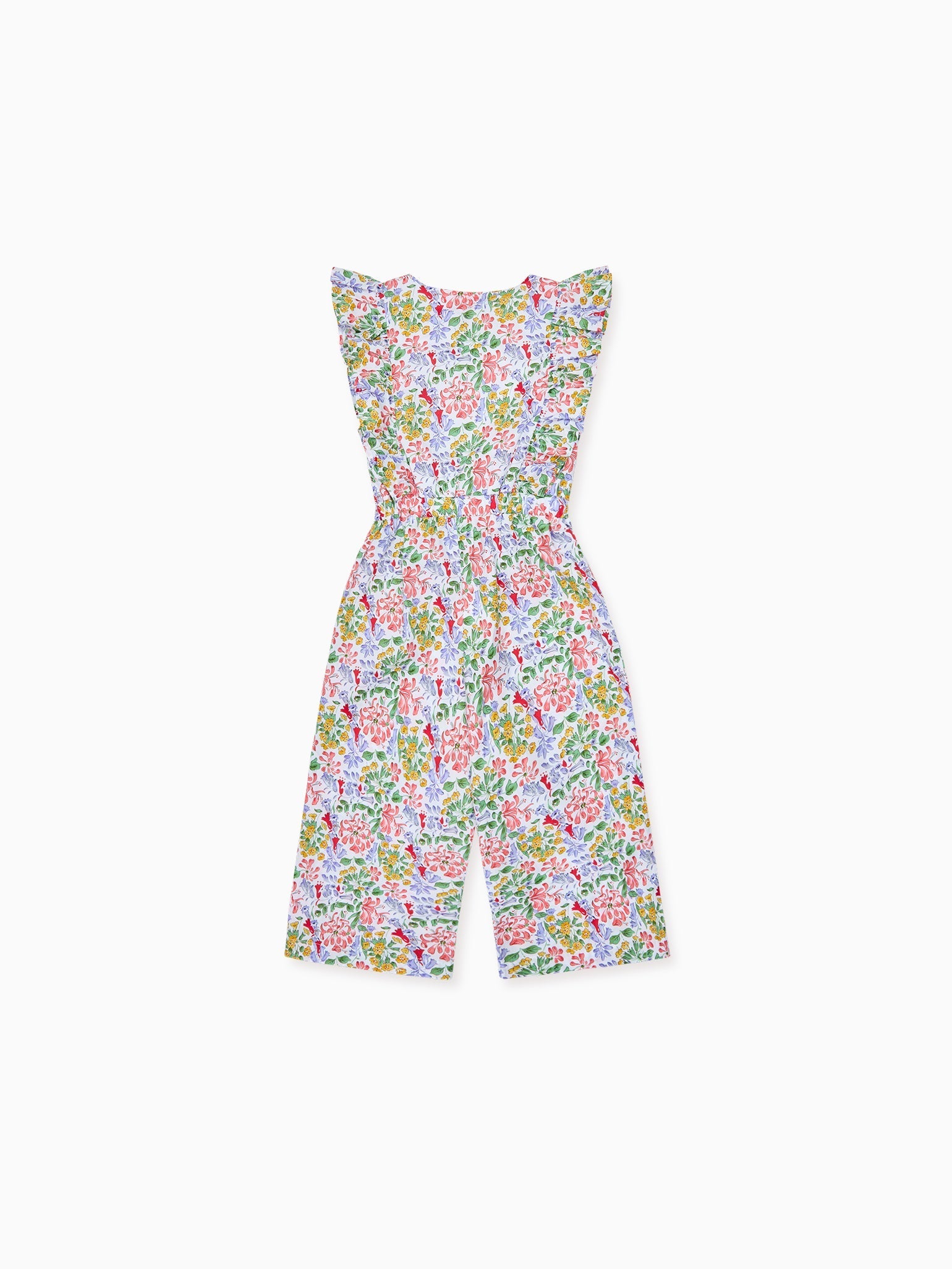 Red Floral Olina Girl Playsuit