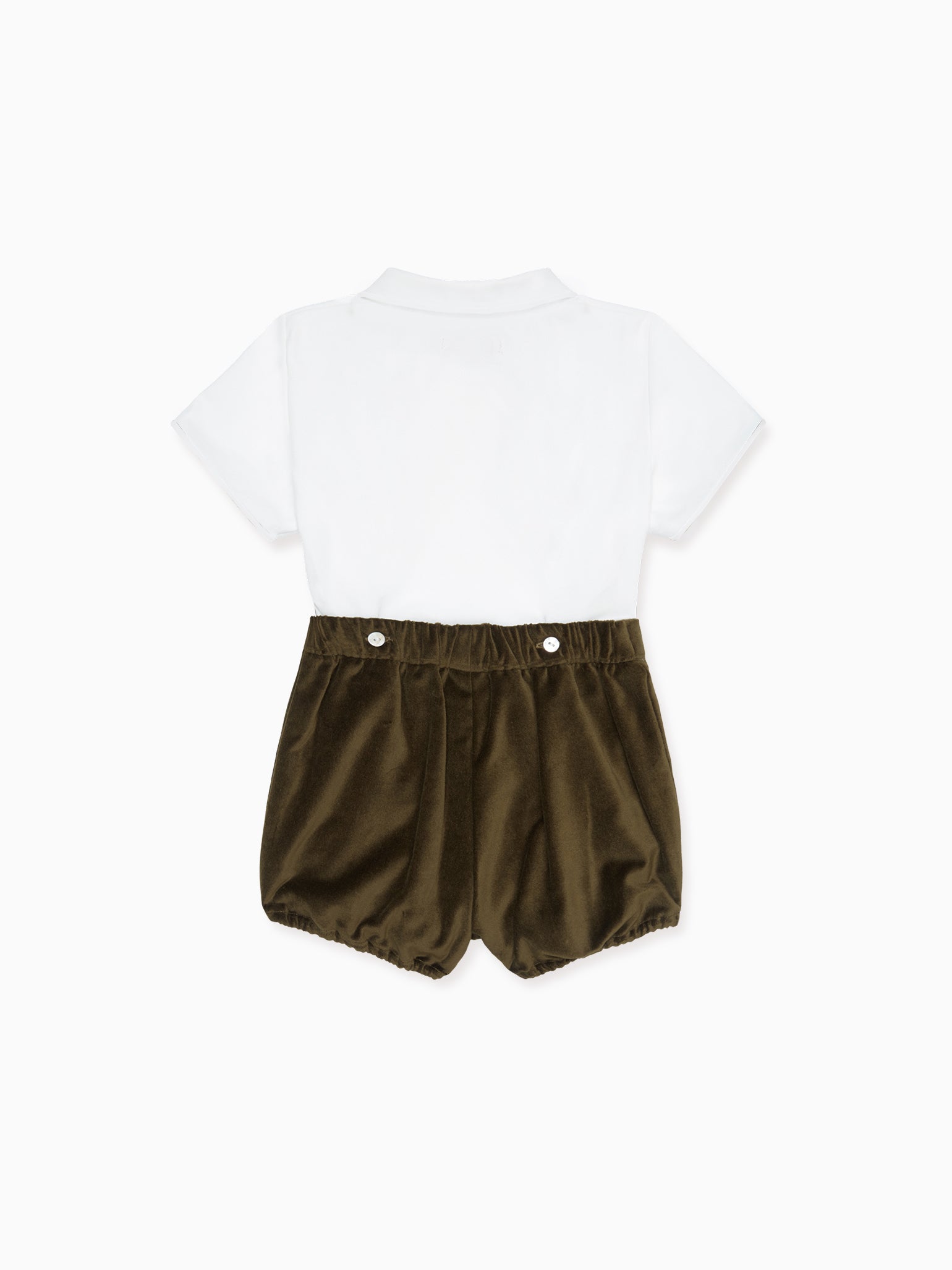 Green Otto Velvet Baby Boy Set