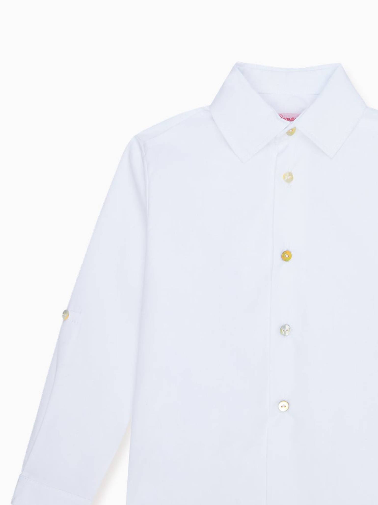 White Nico Long Sleeve Boy Shirt