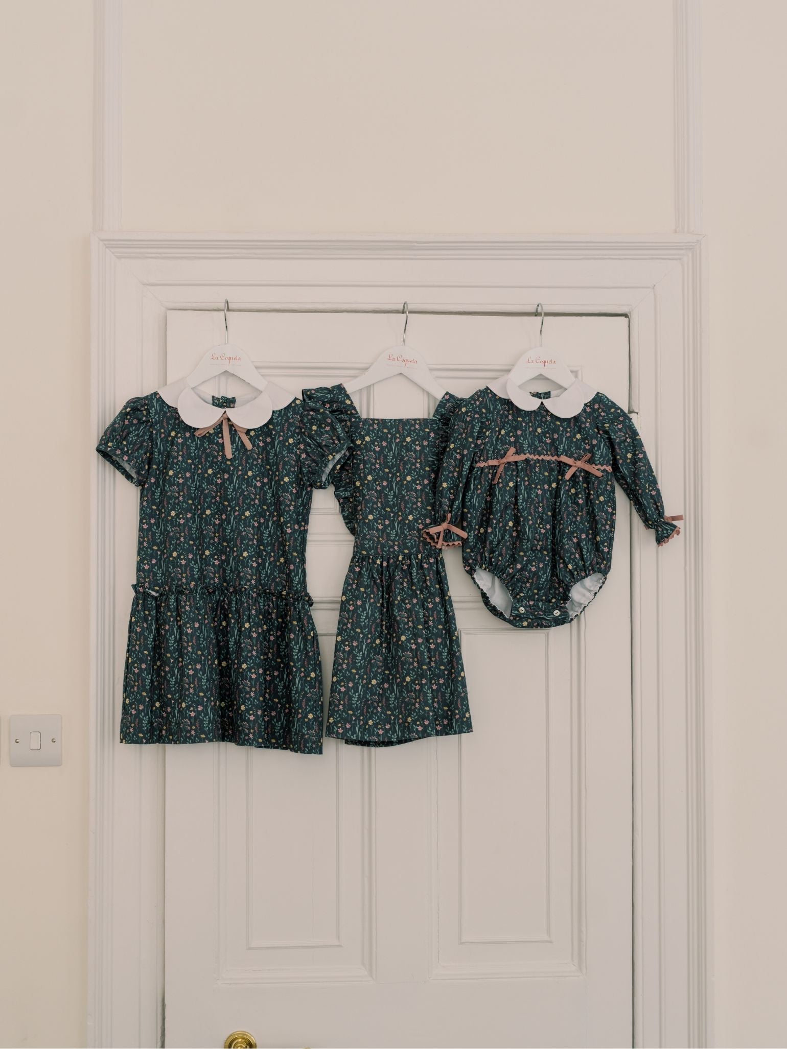 Navy Floral Felicita Baby Girl Romper