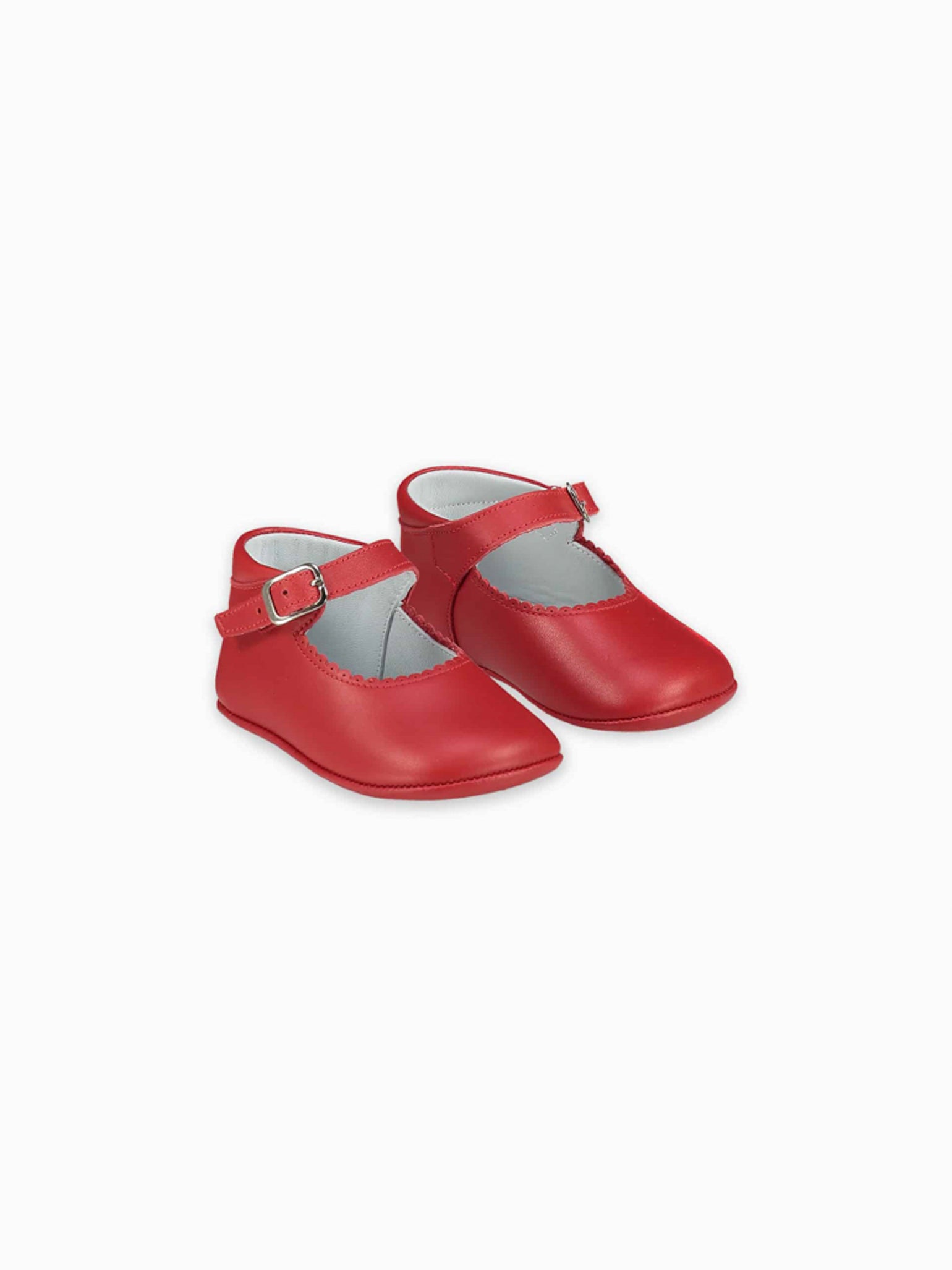 Red Leather Baby Mary Jane Shoes