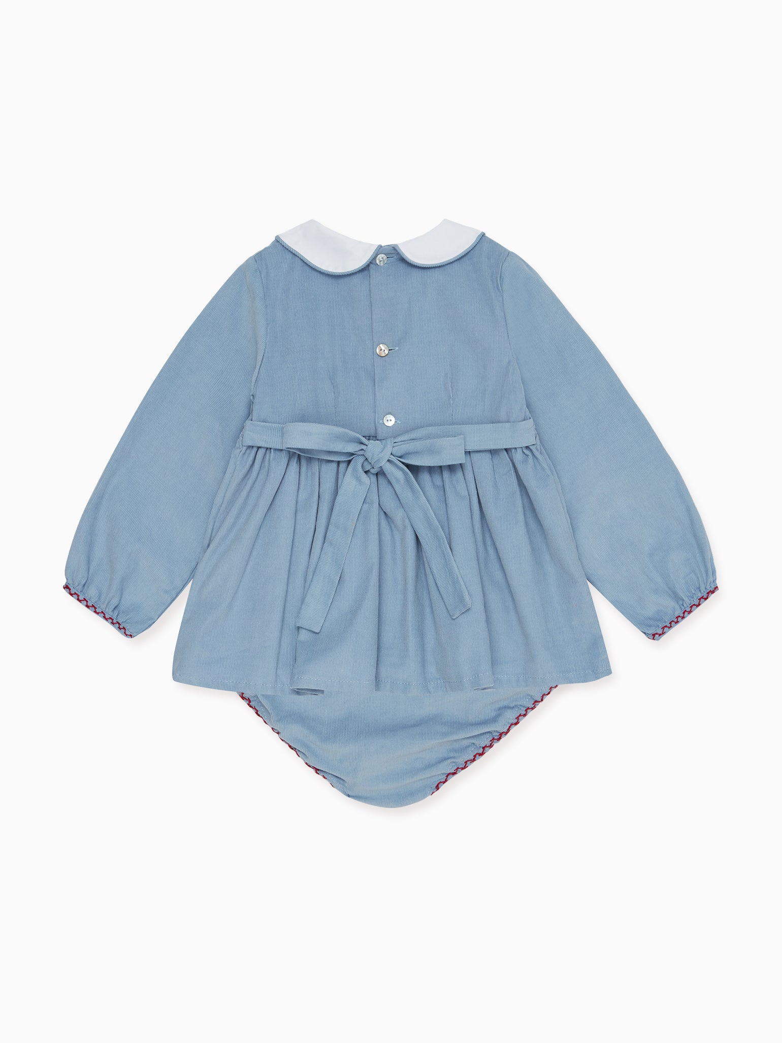 Dusty Blue Pandora Baby Girl Smock Set