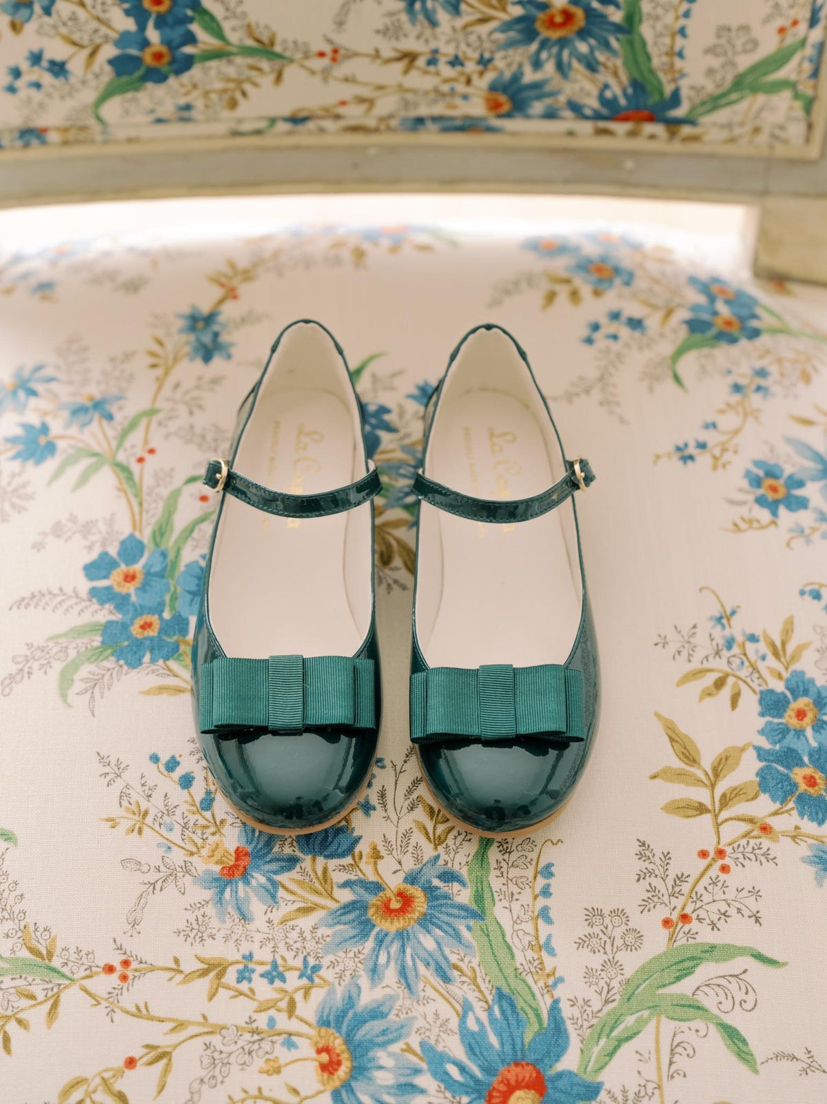 Patent Green Leather Girl Bow Mary Jane Shoes