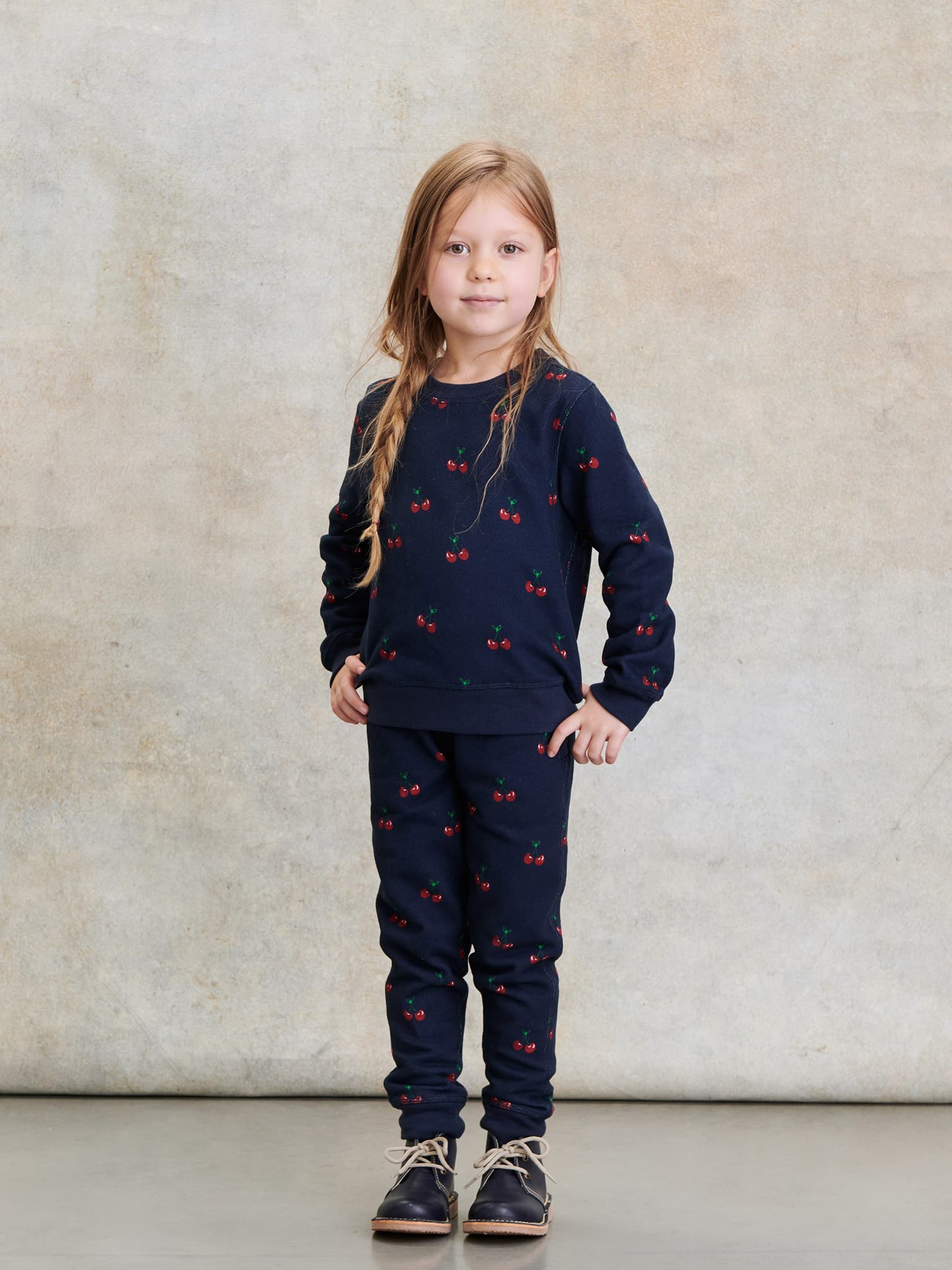 Navy Cherry Sammi Girl Jogging Bottoms