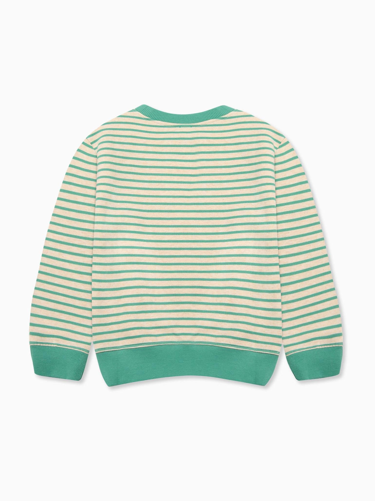 Sage Green Stripe Pernille Kids Sweatshirt