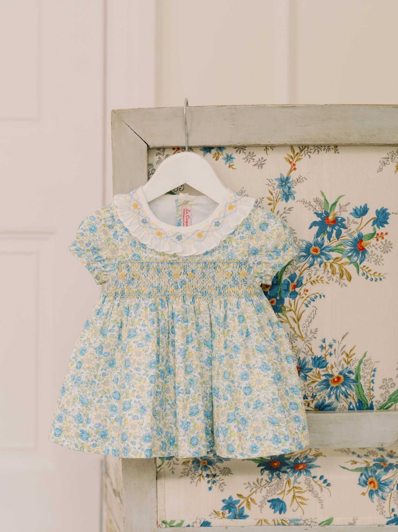 Green Floral Petra Baby Girl Hand-Smocked Set