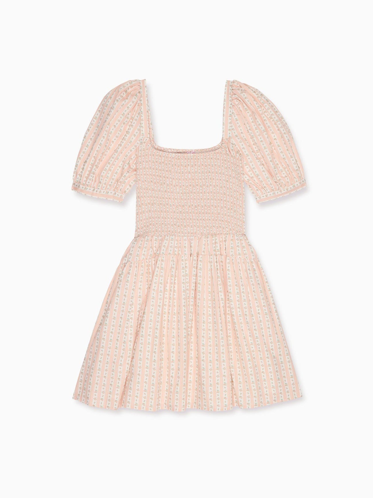 Pink Floral Stripe Sevilla Woman Knee Length Dress