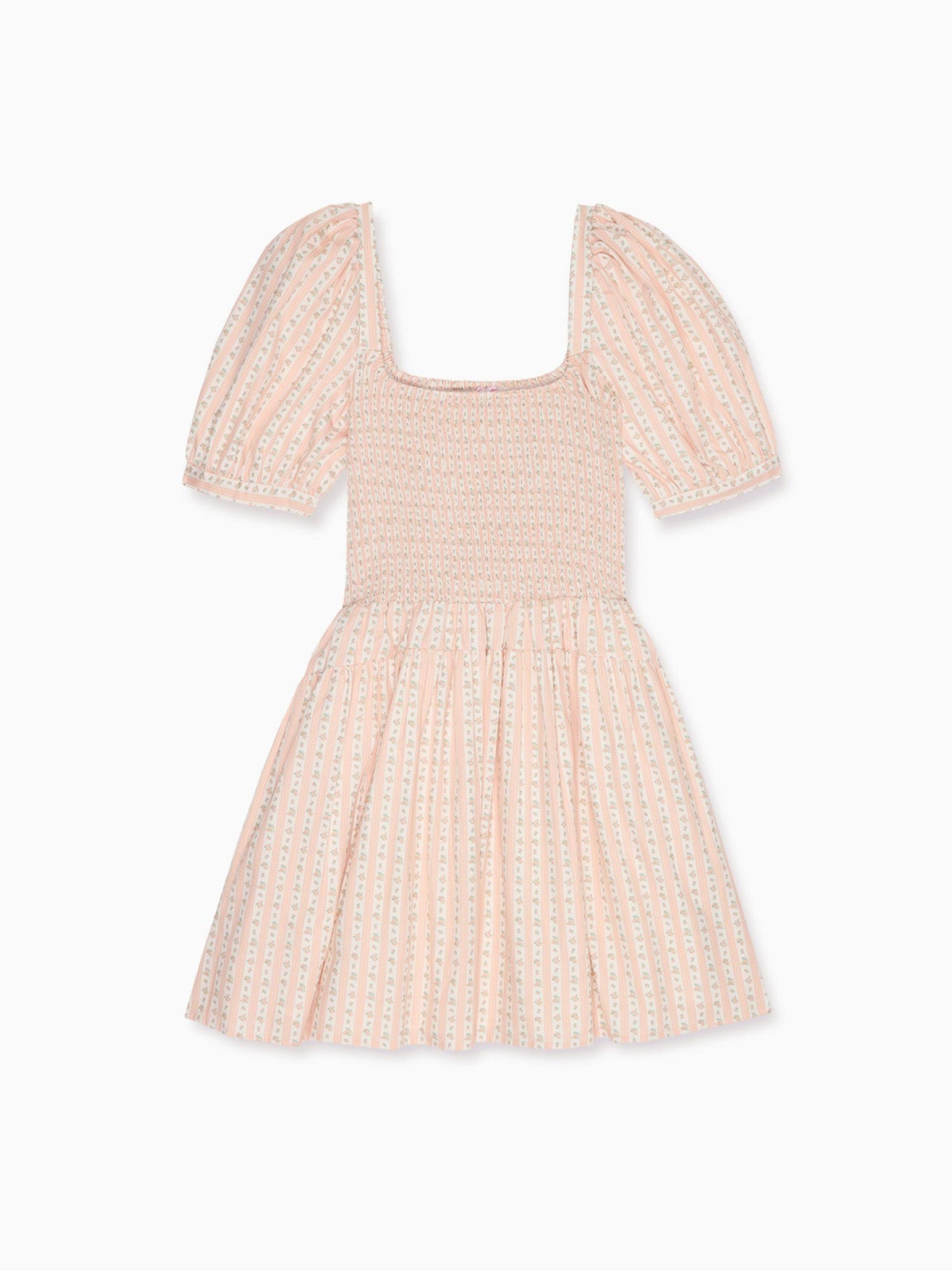 Pink Floral Stripe Sevilla Women Dress