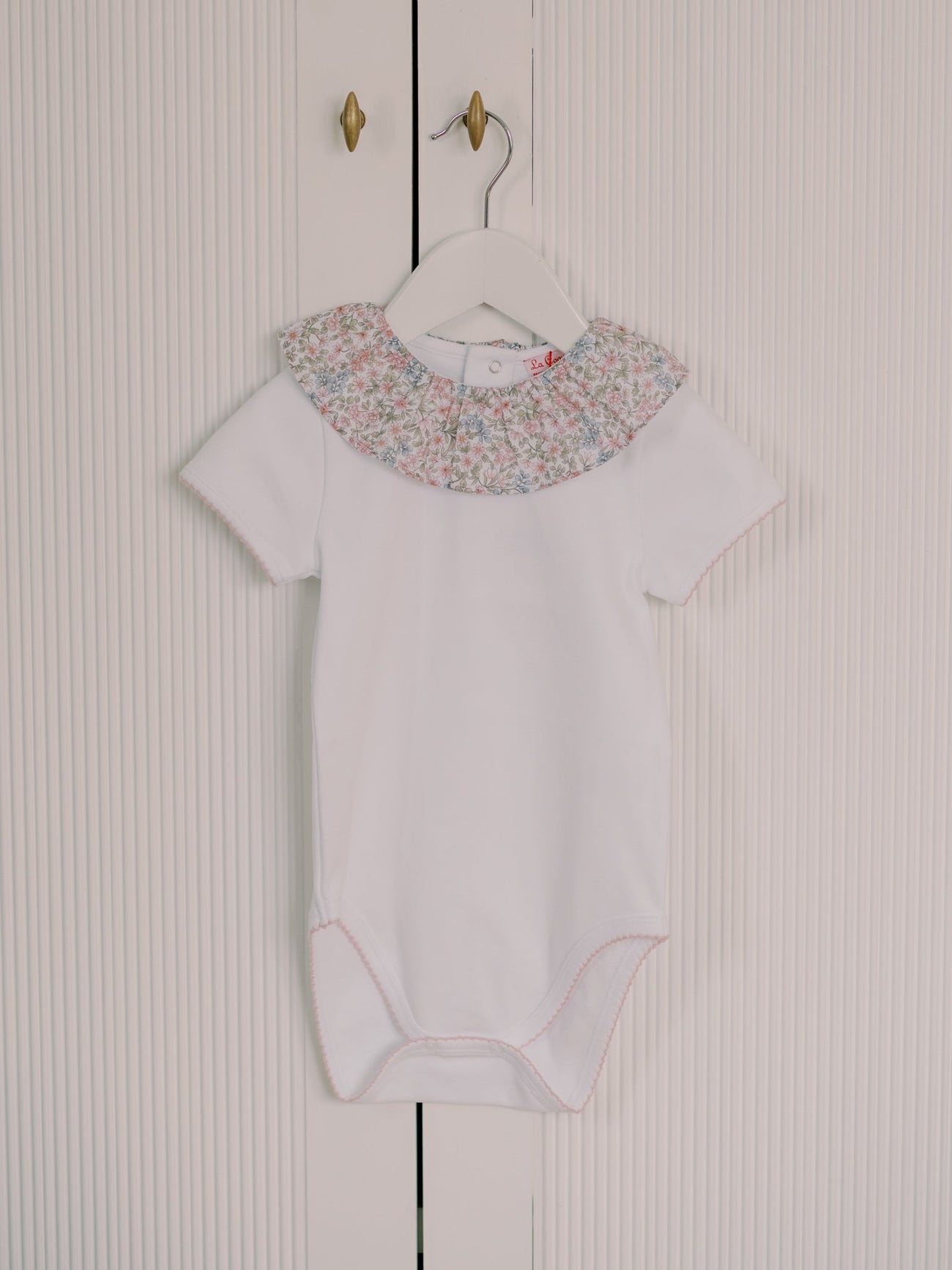 Pink Floral Viola Cotton Baby Girl Body Vest