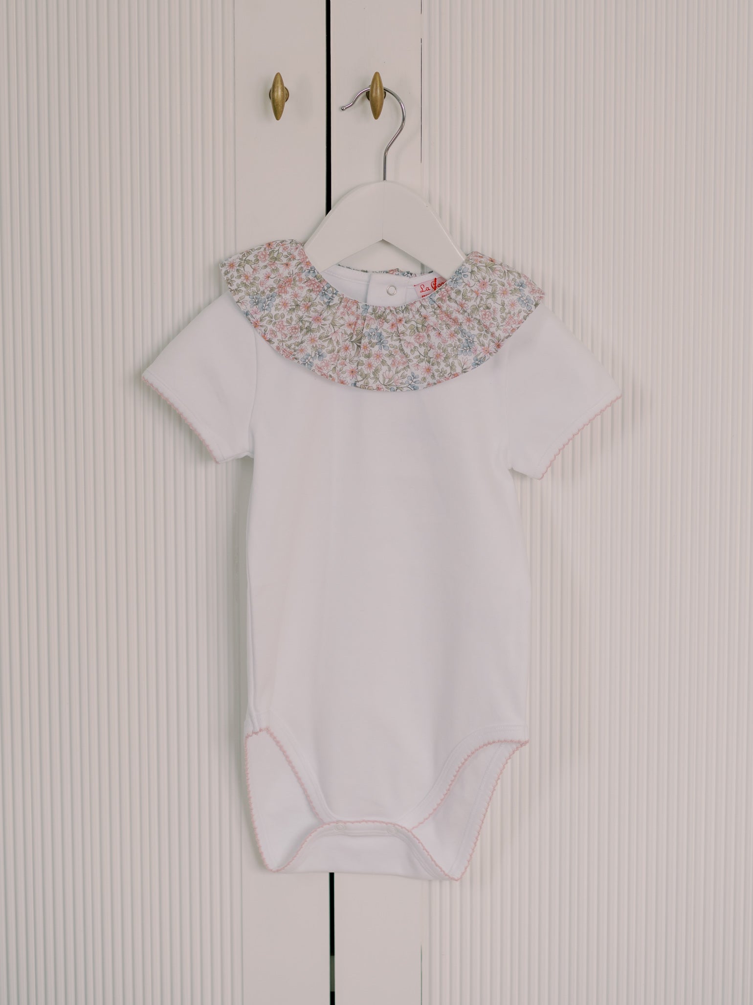 Pink Floral Viola Cotton Baby Girl Body Vest
