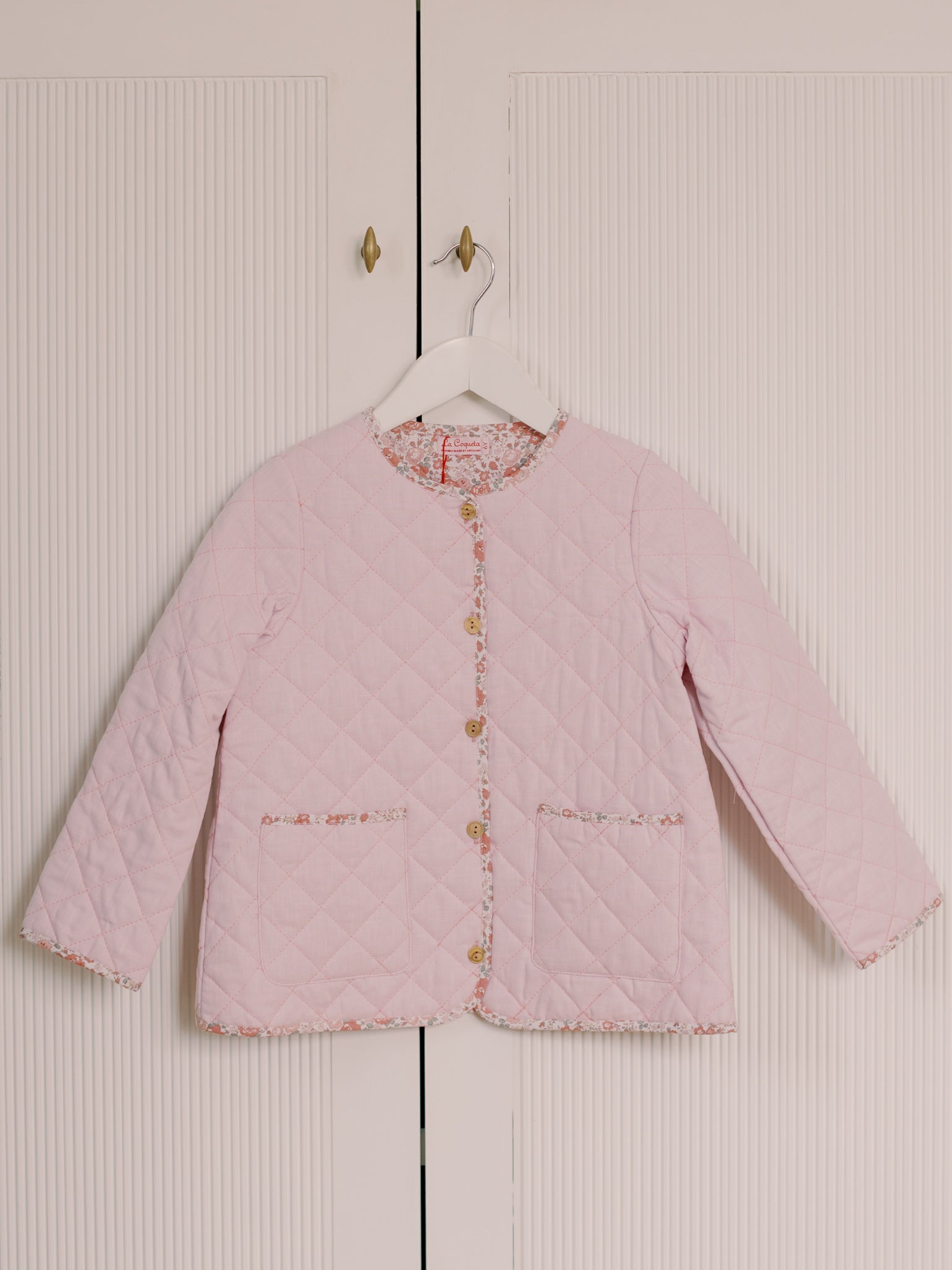 Pink Lottie Girl Cotton Quilted Jacket