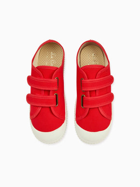 Red Plimsoll Kids Shoes