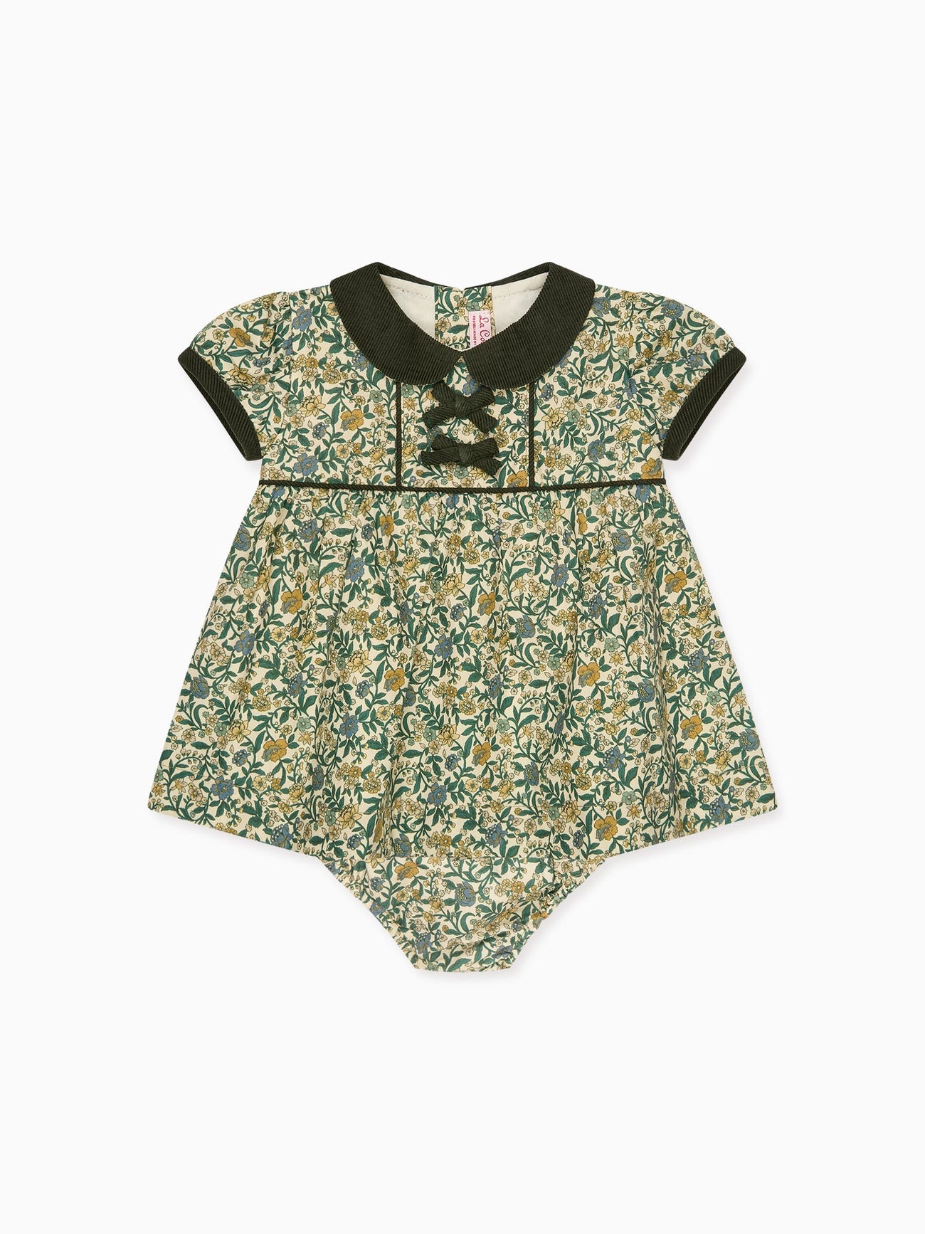 Bottle Green Floral Portia Baby Girl Set