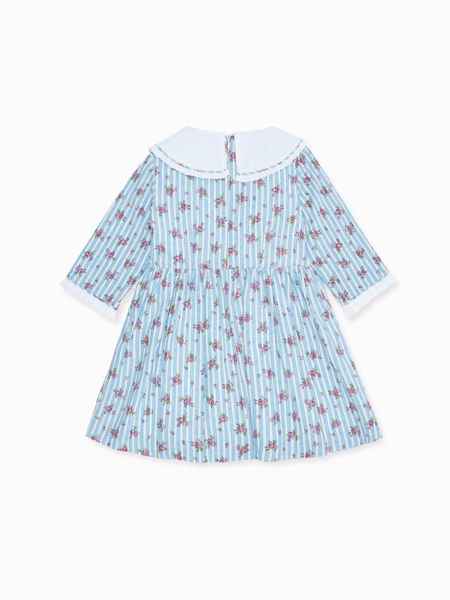 Blue Stripe Provenza Girl Fit And Flare Dress