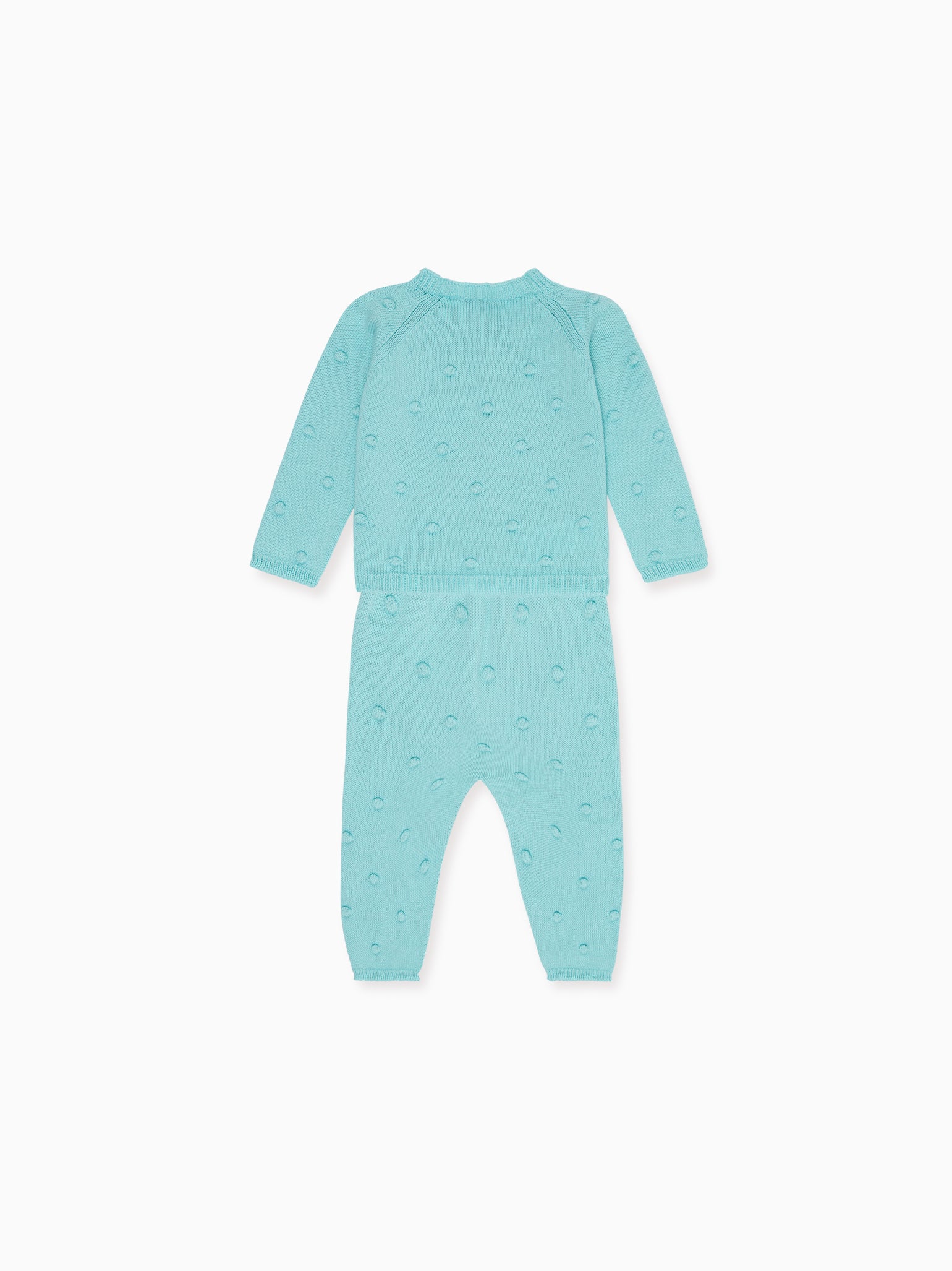 Aqua Ramas Cotton Knitted Baby Set
