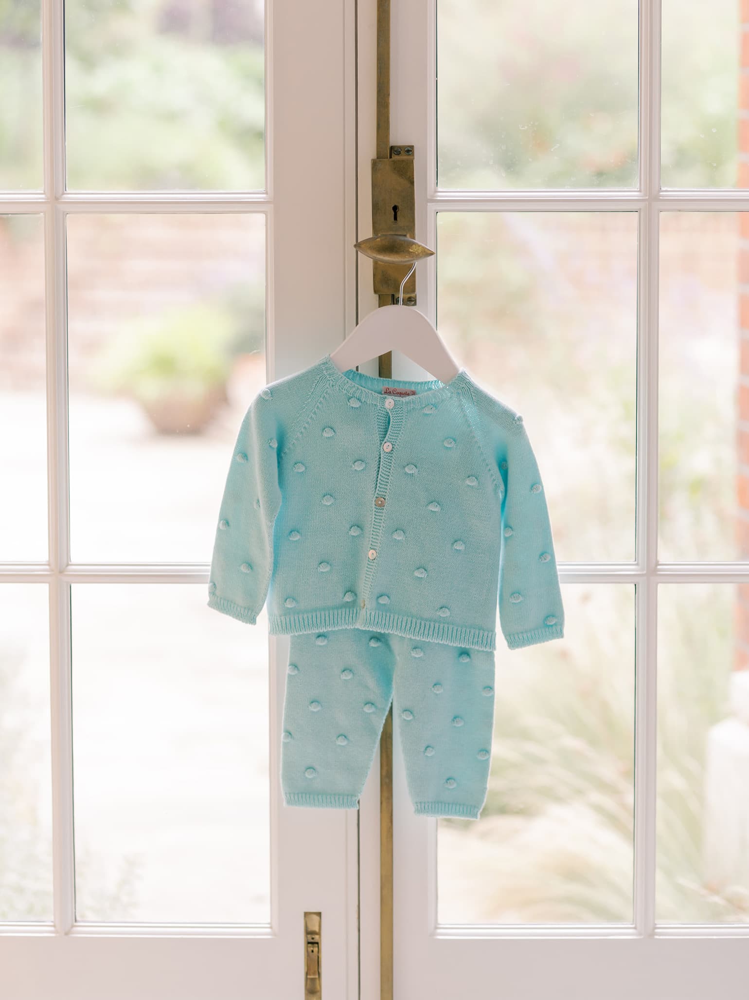 Aqua Ramas Cotton Knitted Baby Set